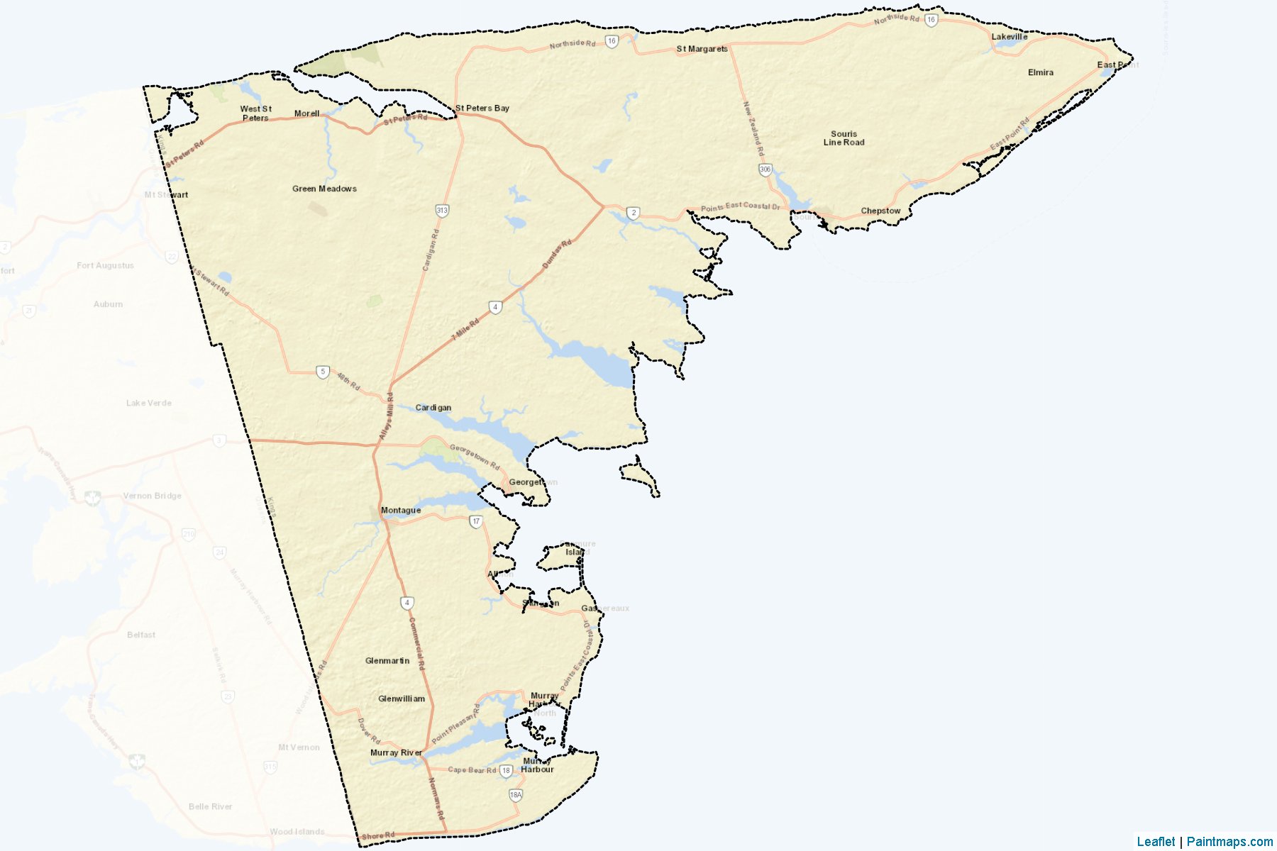 Muestras de recorte de mapas Kings (Prince Edward Island)-2