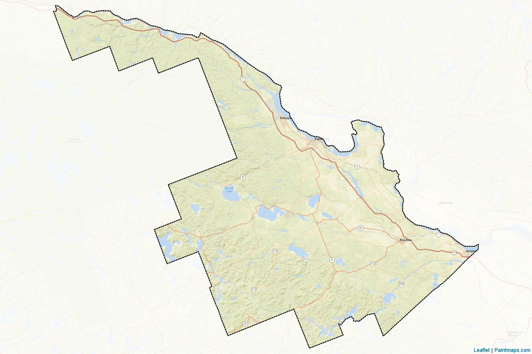 Muestras de recorte de mapas Renfrew (Ontario)-2