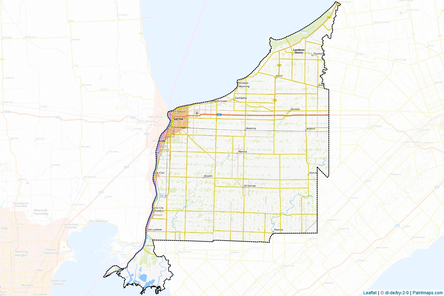 Lambton (Ontario) Map Cropping Samples-1