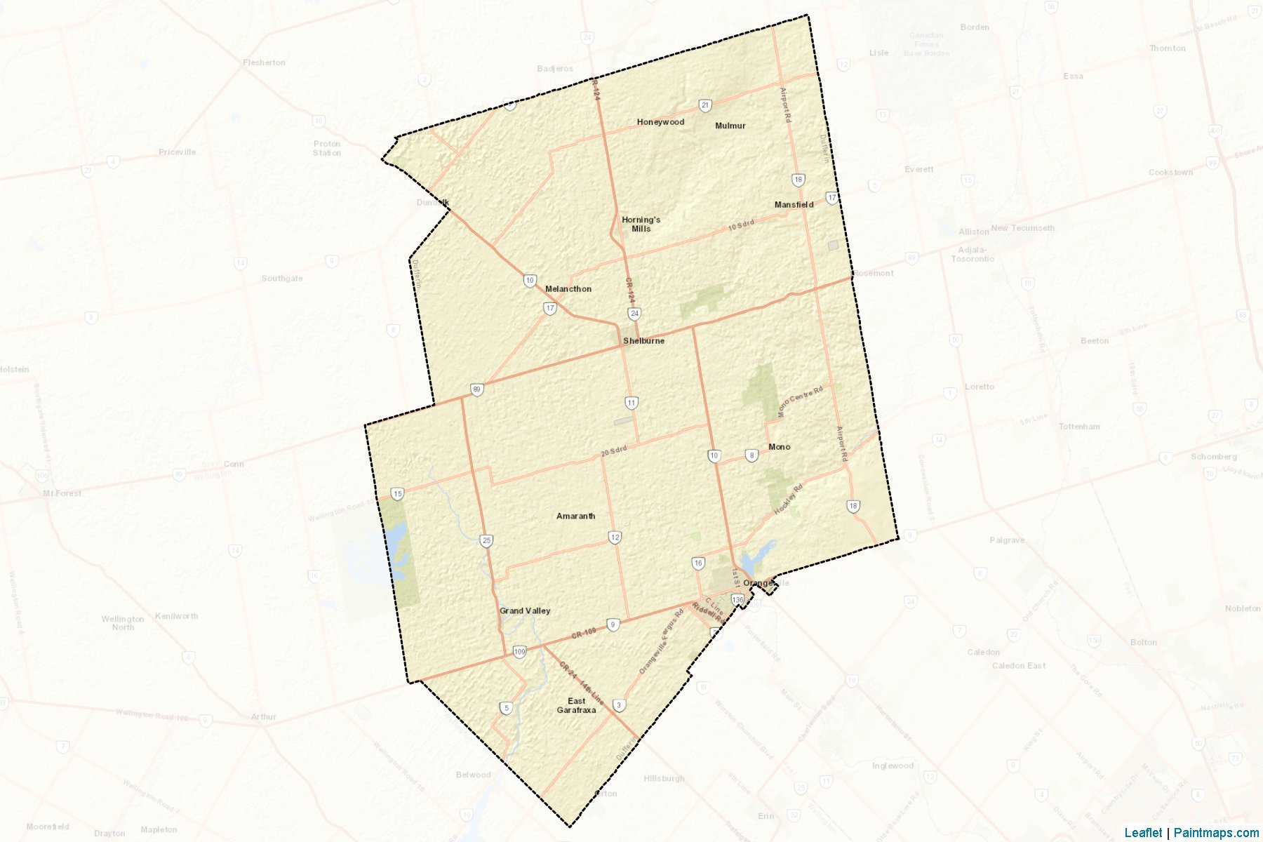 Dufferin (Ontario) Map Cropping Samples-2