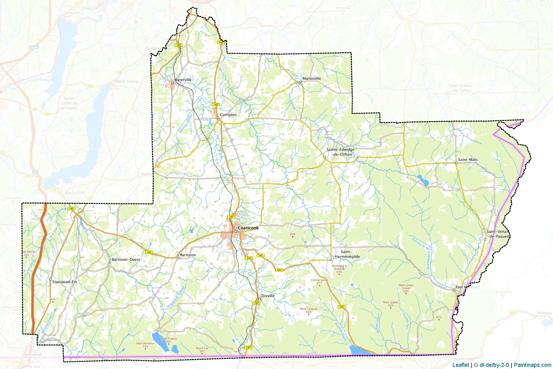 Coaticook (Quebec) Map Cropping Samples-1