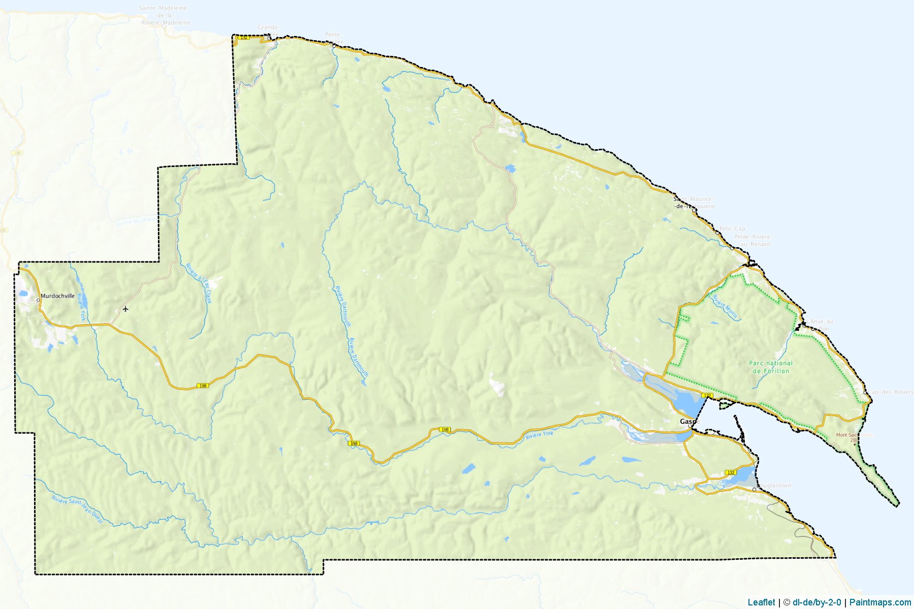 La Cote-de-Gaspe (Quebec) Map Cropping Samples-1