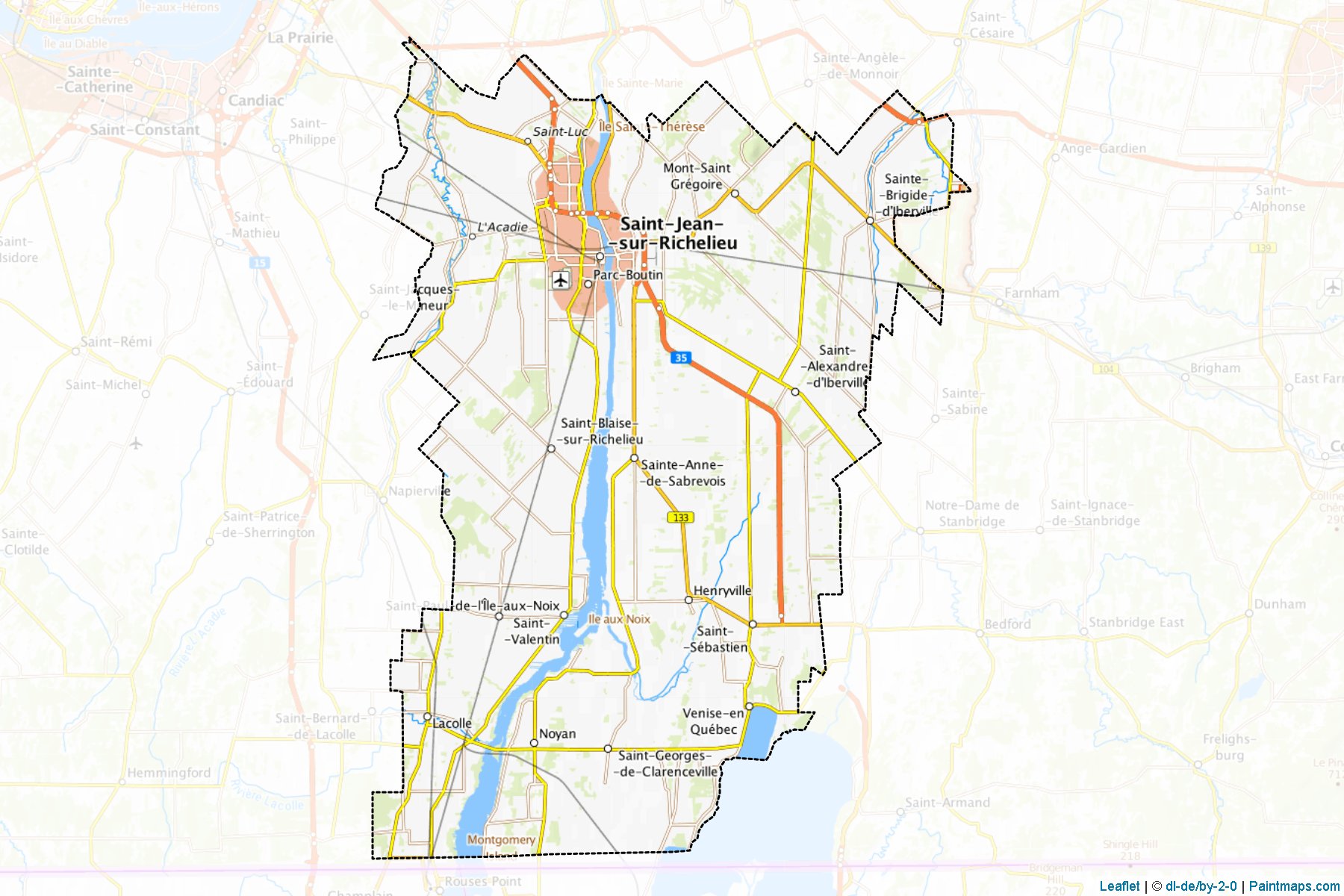 Le Haut-Richelieu (Quebec) Map Cropping Samples-1