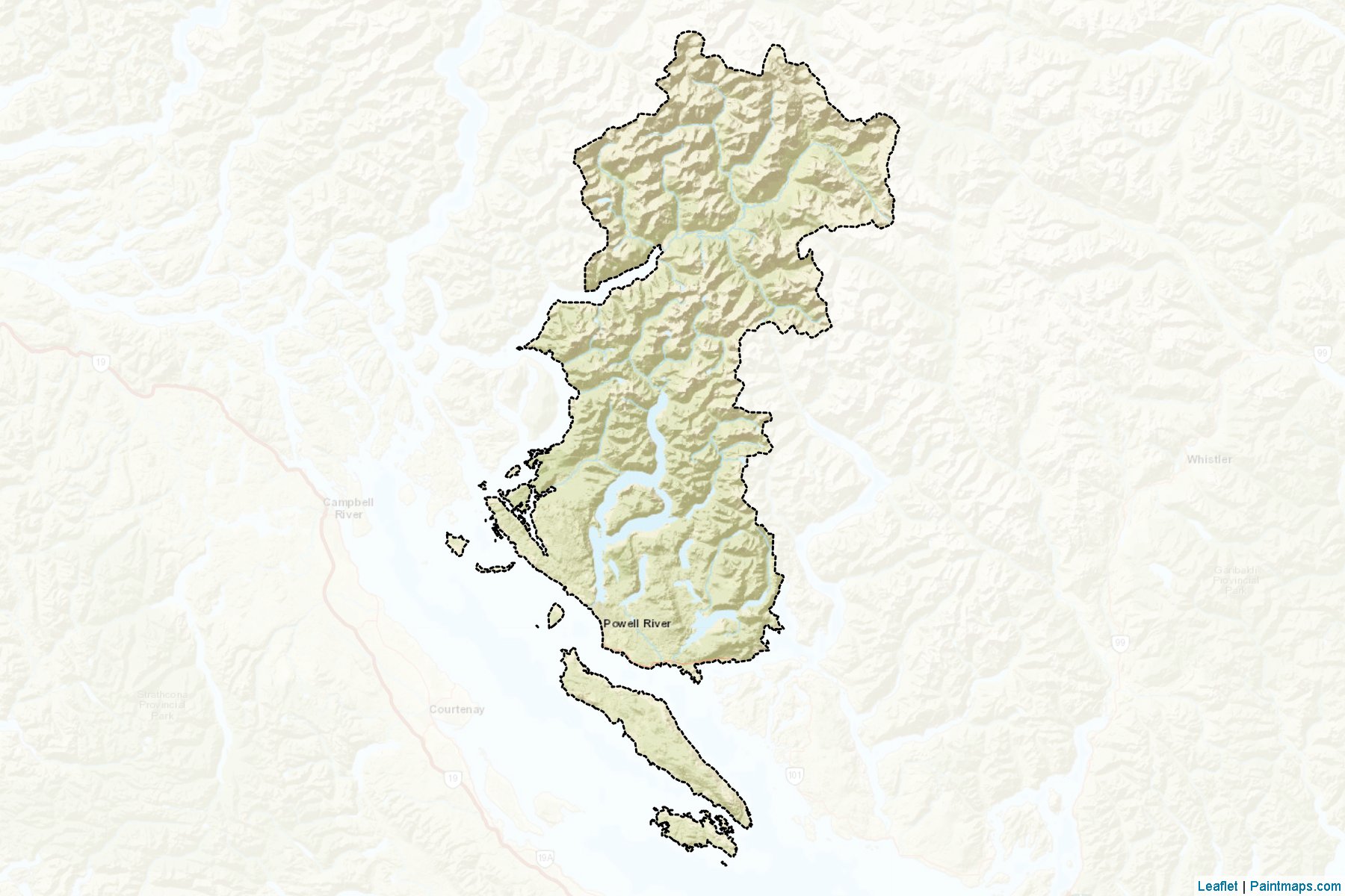 Powell River (British Columbia) Map Cropping Samples-2