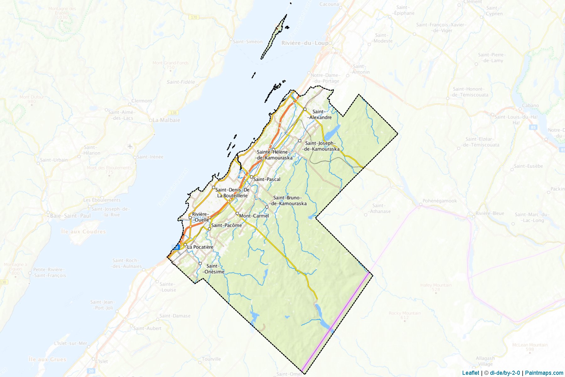 Kamouraska (Quebec) Map Cropping Samples-1