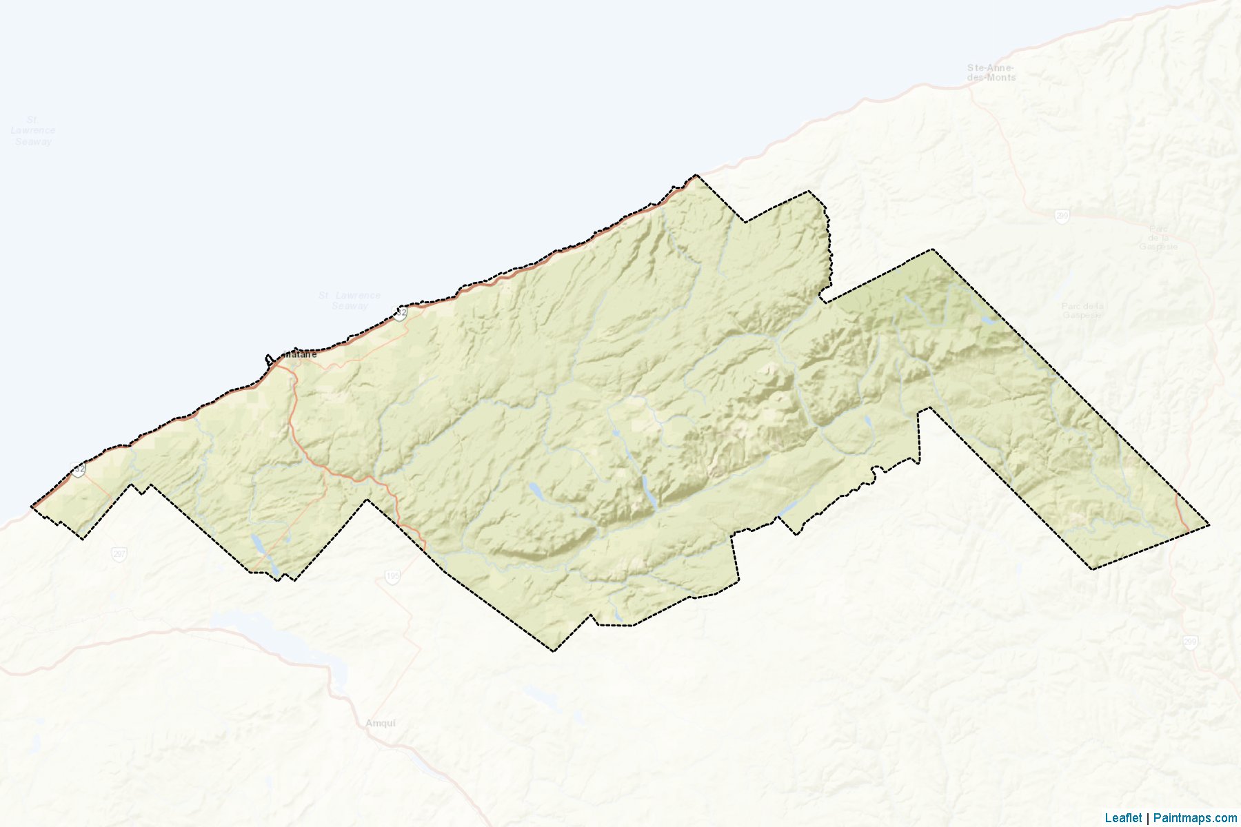 Matane (Québec) Haritası Örnekleri-2