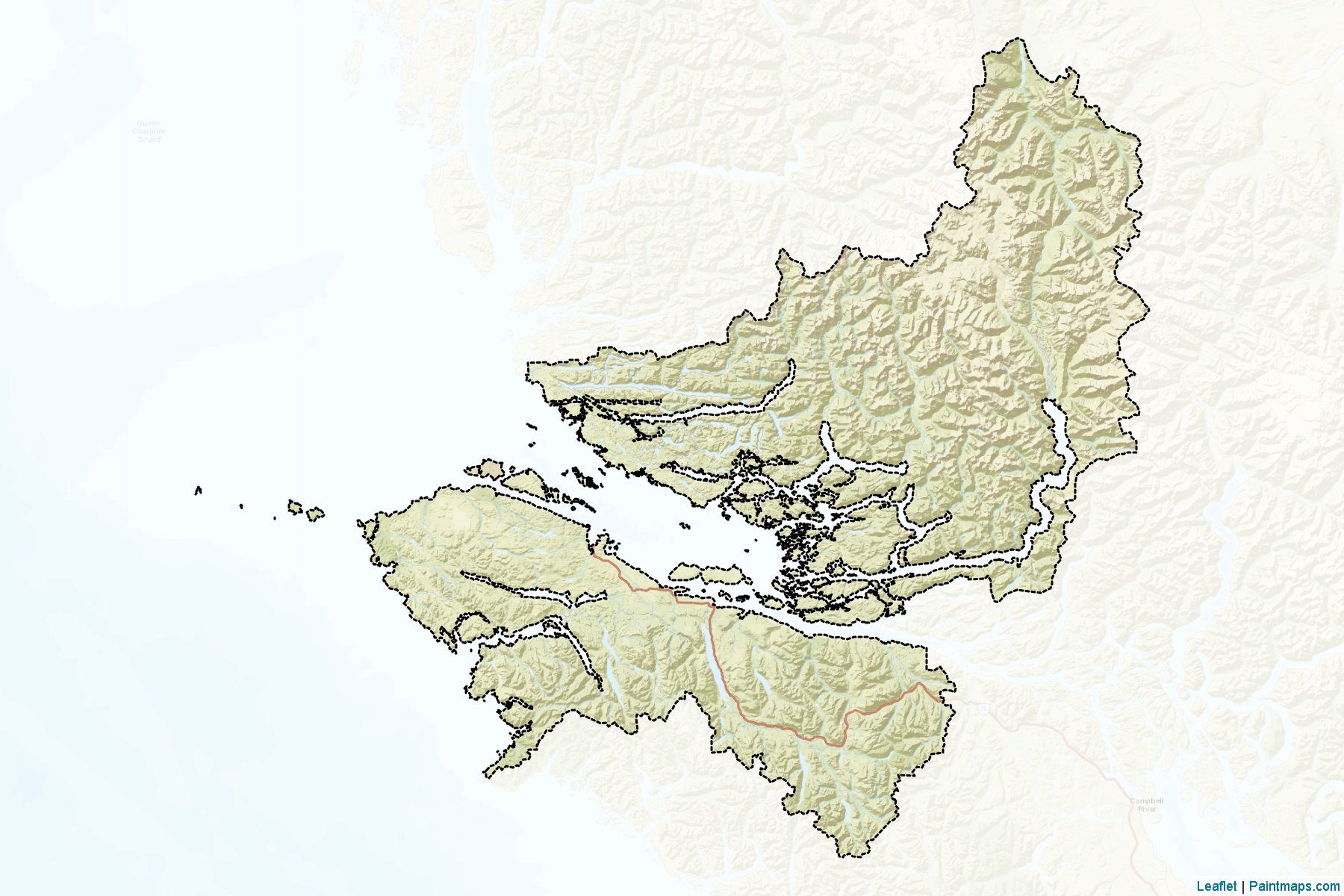 Muestras de recorte de mapas Mount Waddington (British Columbia)-2