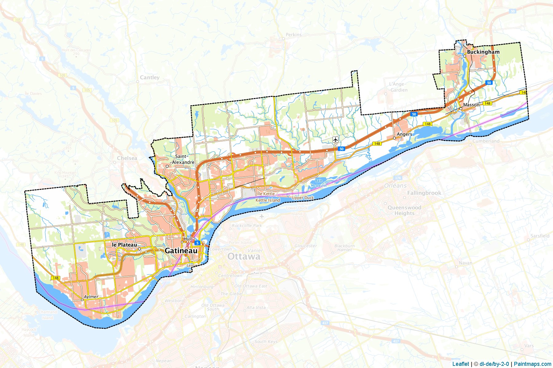 Gatineau (Quebec) Map Cropping Samples-1