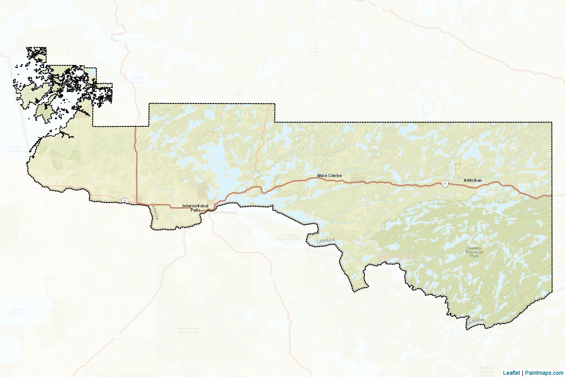 Rainy River (Ontario) Map Cropping Samples-2