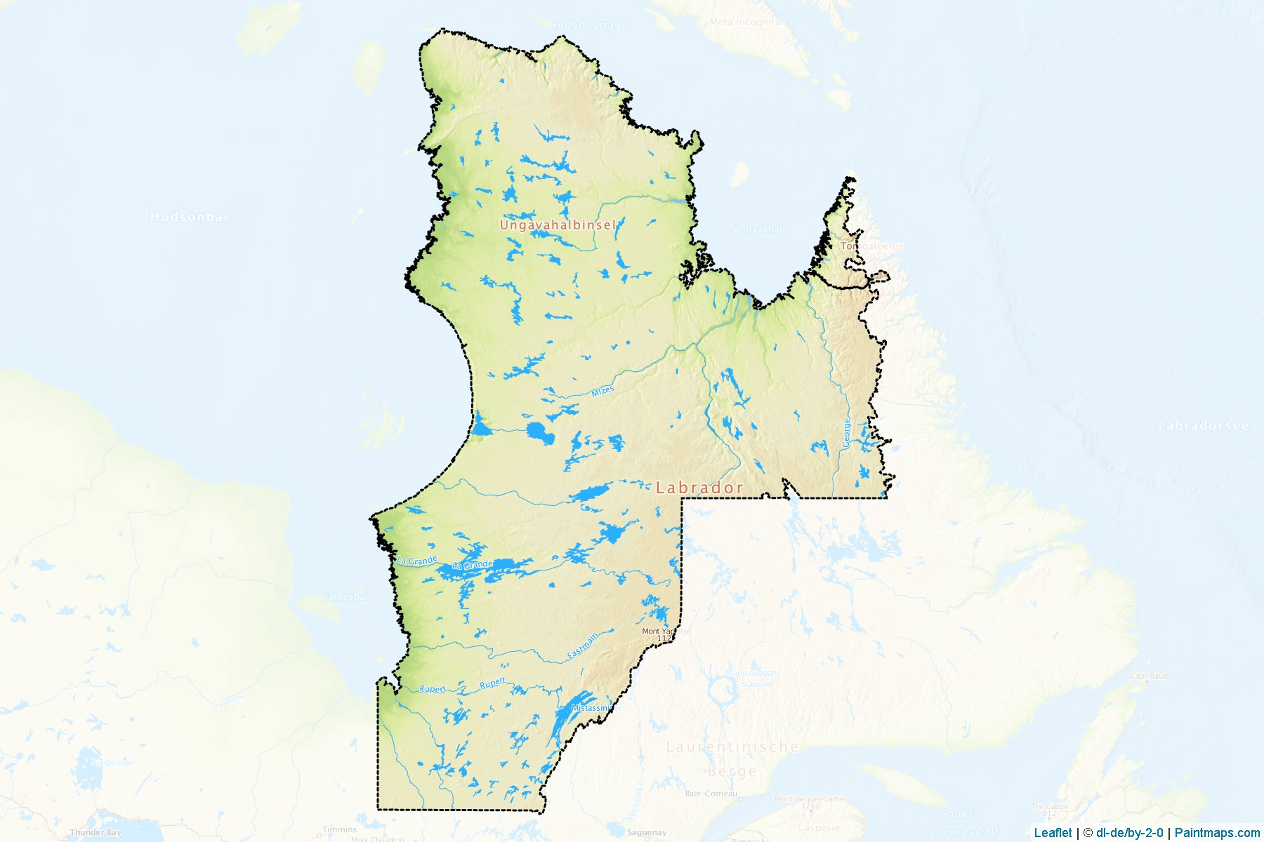 Nord-du-Quebec (Quebec) Map Cropping Samples-1