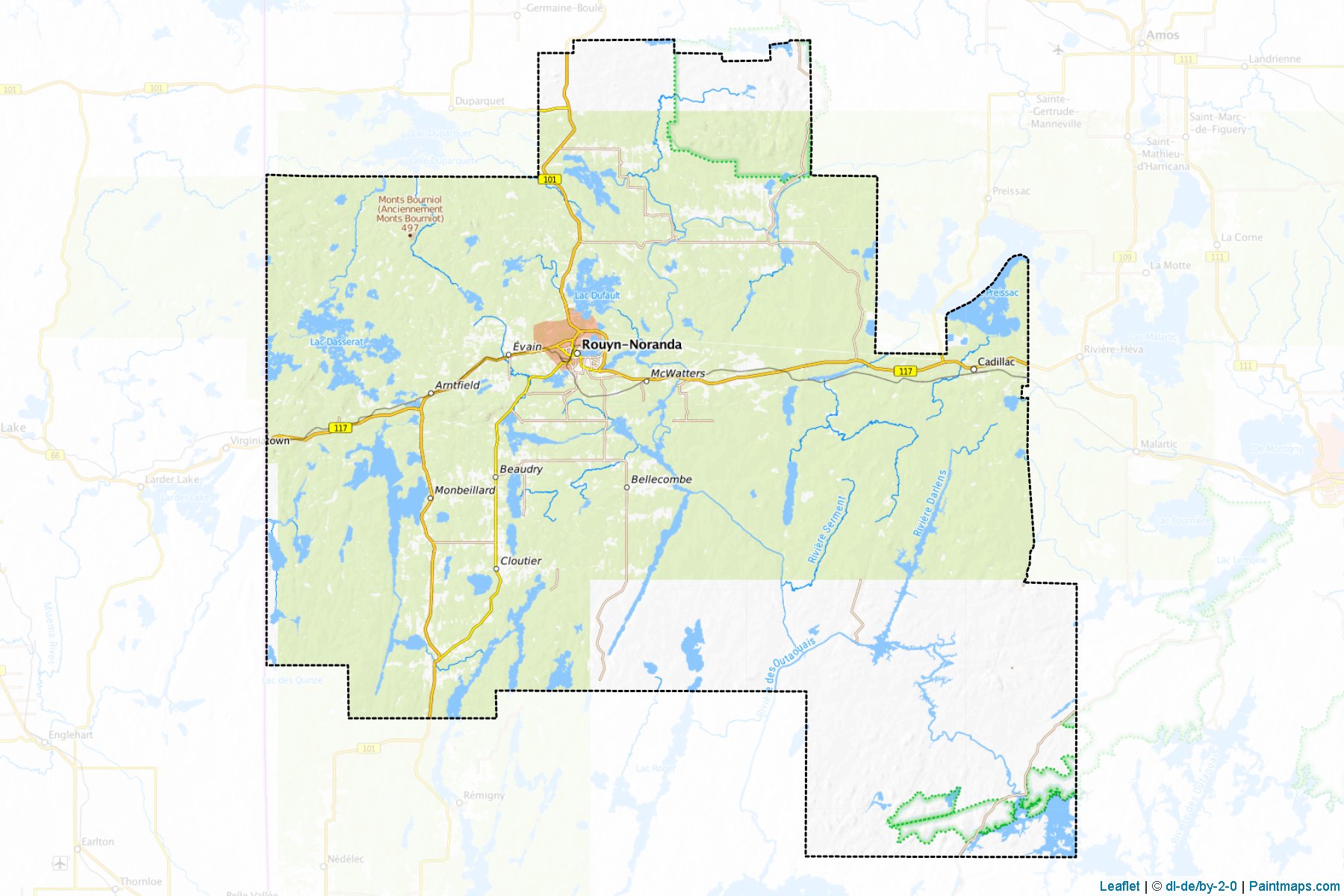 Rouyn-Noranda (Quebec) Map Cropping Samples-1