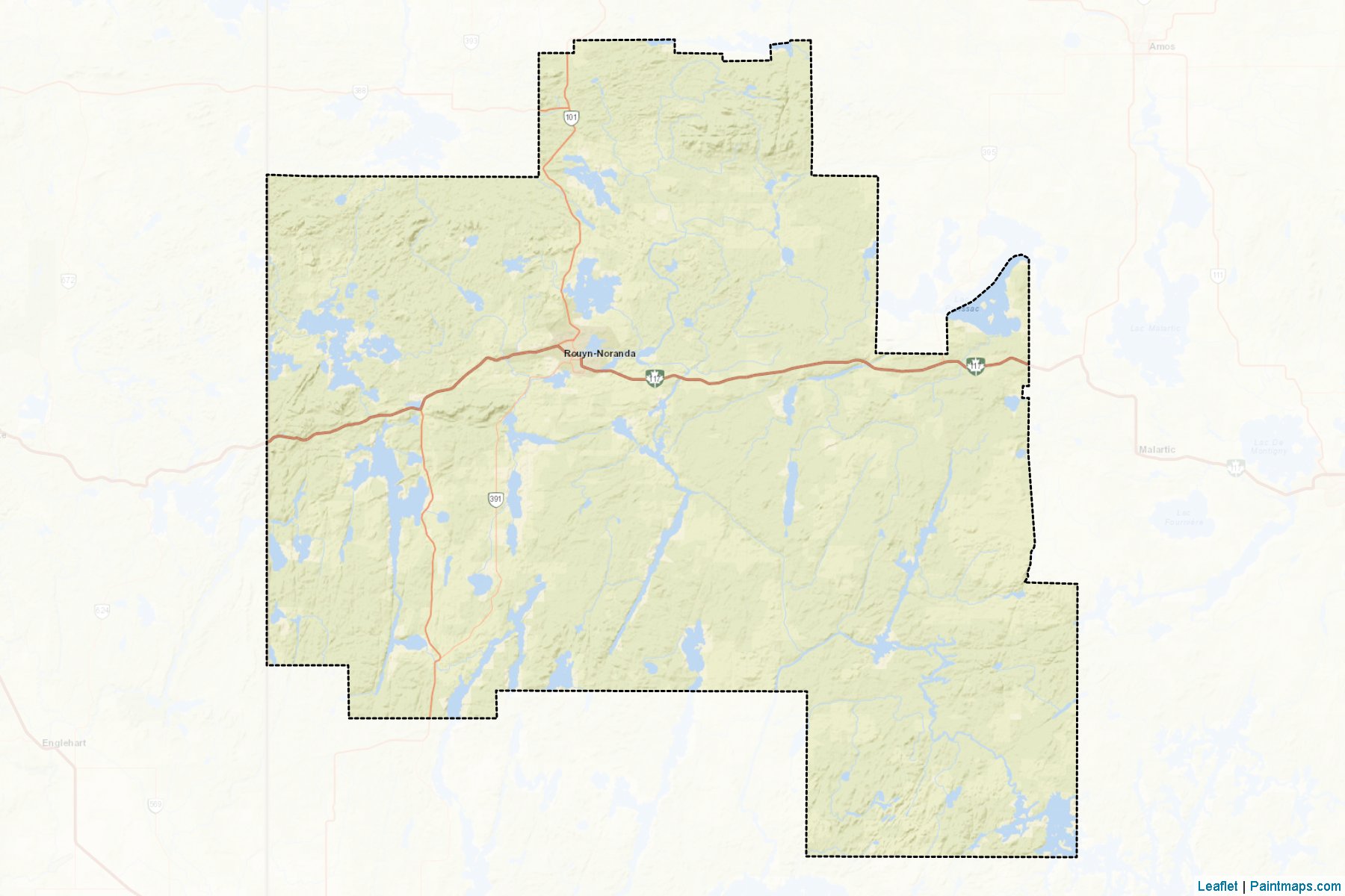 Rouyn-Noranda (Quebec) Map Cropping Samples-2