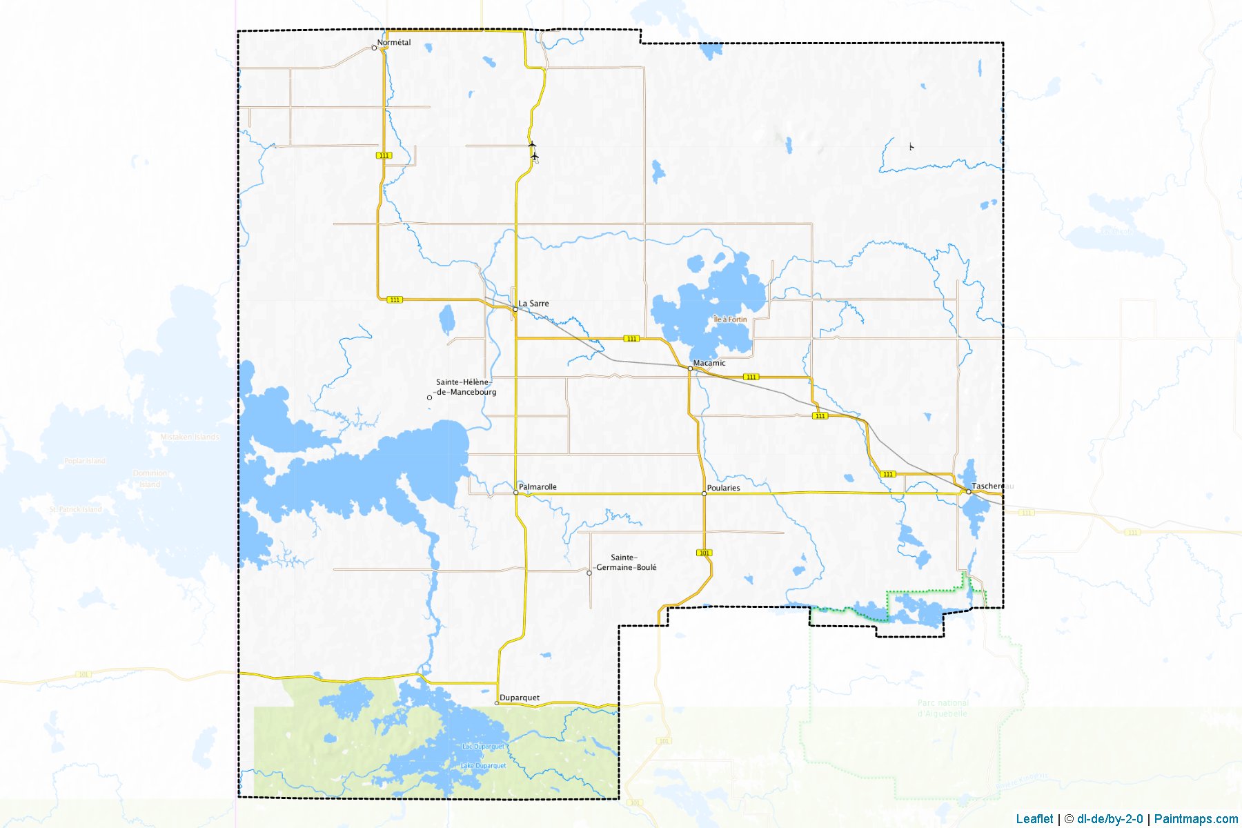 Abitibi-Ouest (Quebec) Map Cropping Samples-1