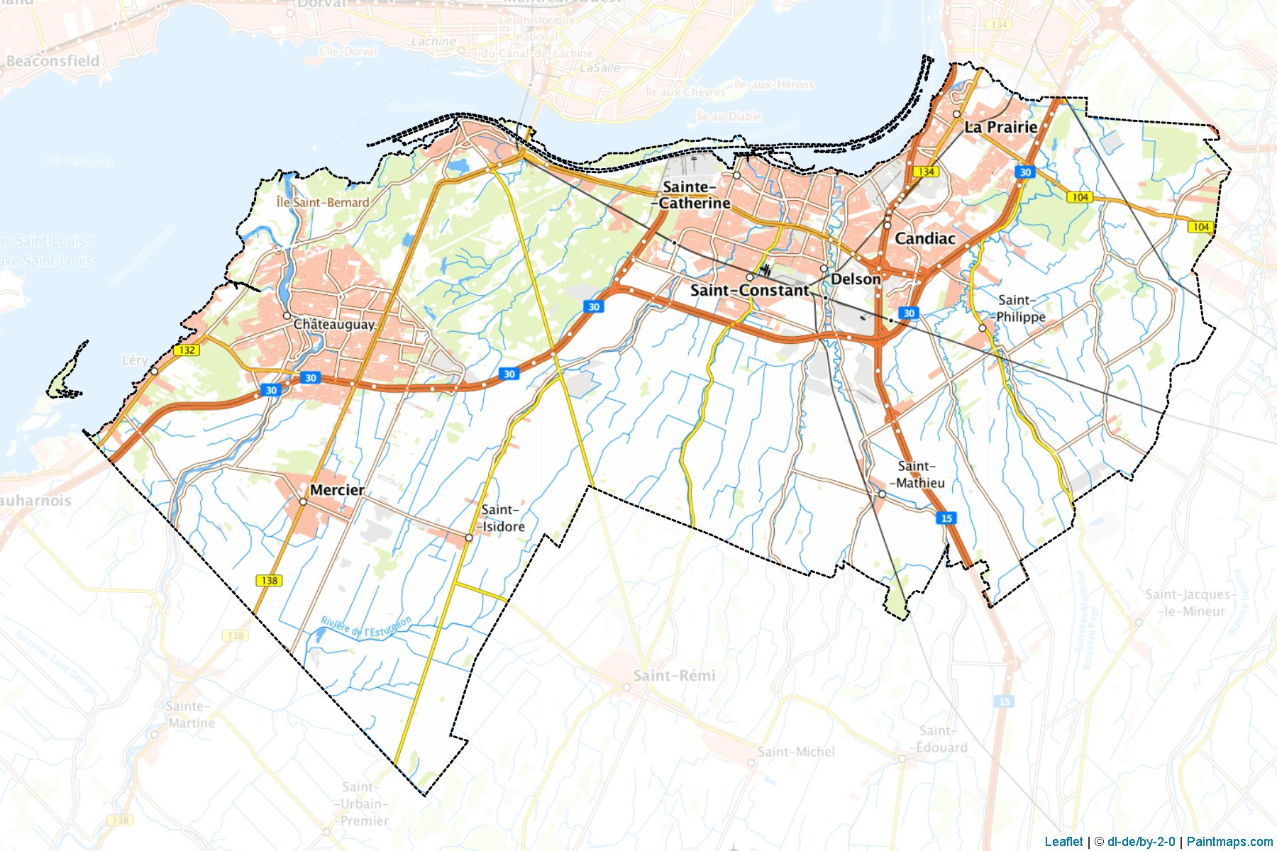 Roussillon (Quebec) Map Cropping Samples-1