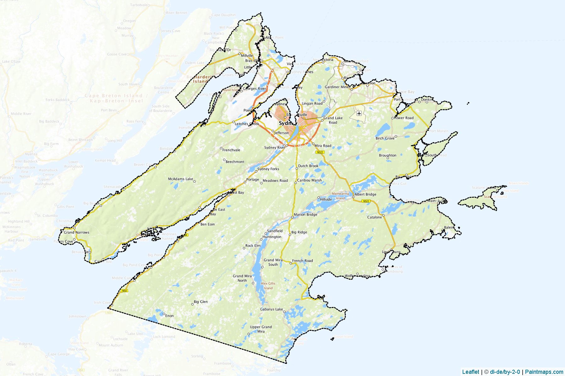 Cape Breton (Nova Scotia) Map Cropping Samples-1