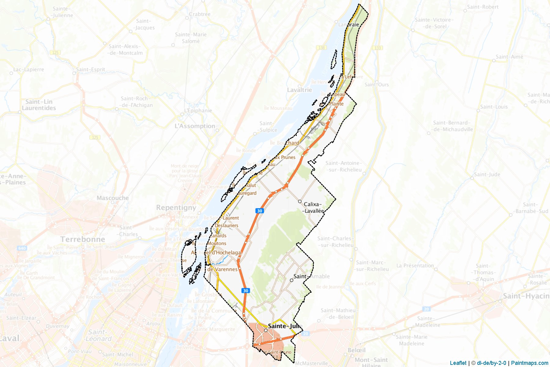 Muestras de recorte de mapas Lajemmerais (Quebec)-1