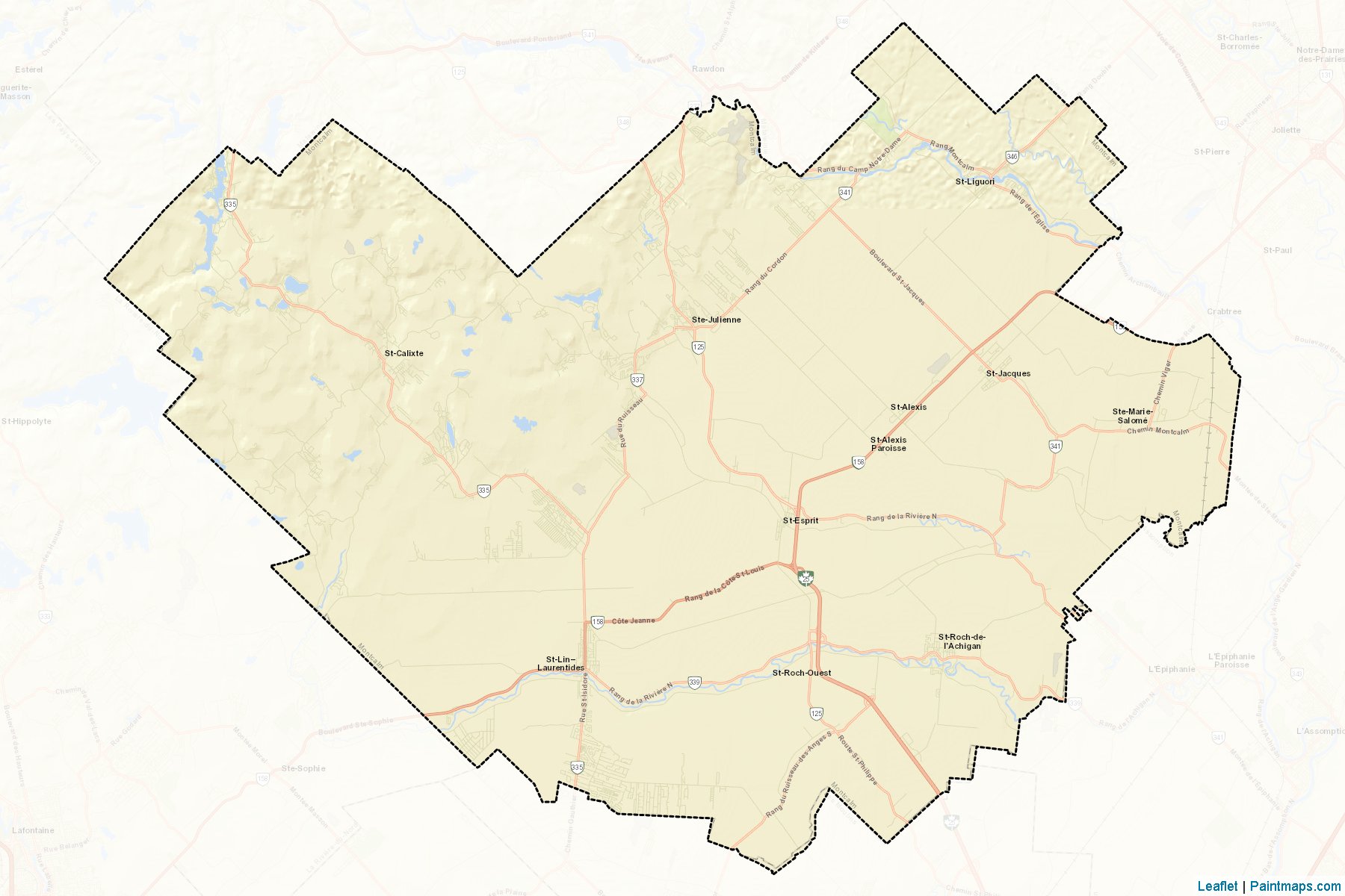 Montcalm (Quebec) Map Cropping Samples-2