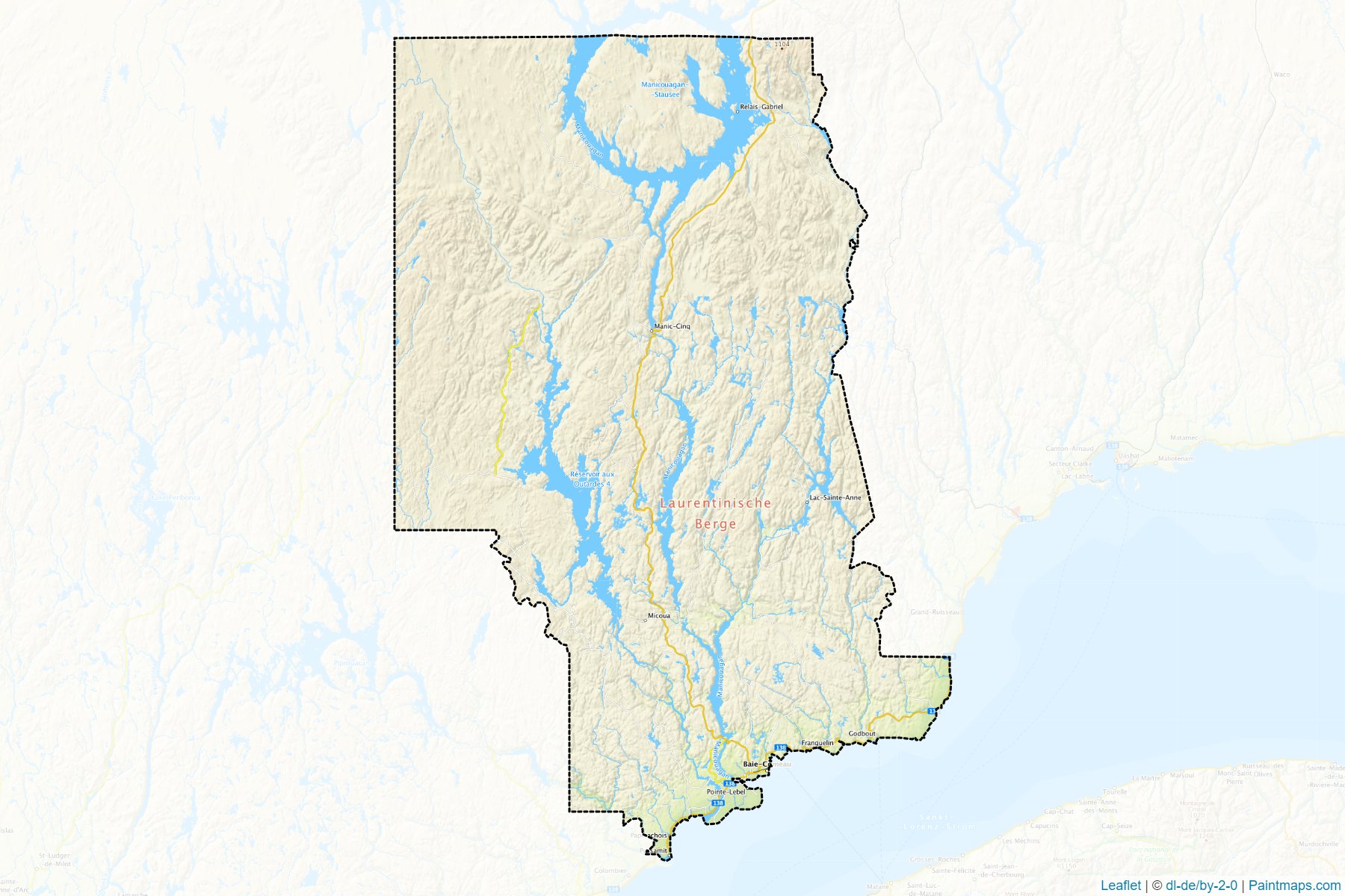 Manicouagan (Quebec) Map Cropping Samples-1