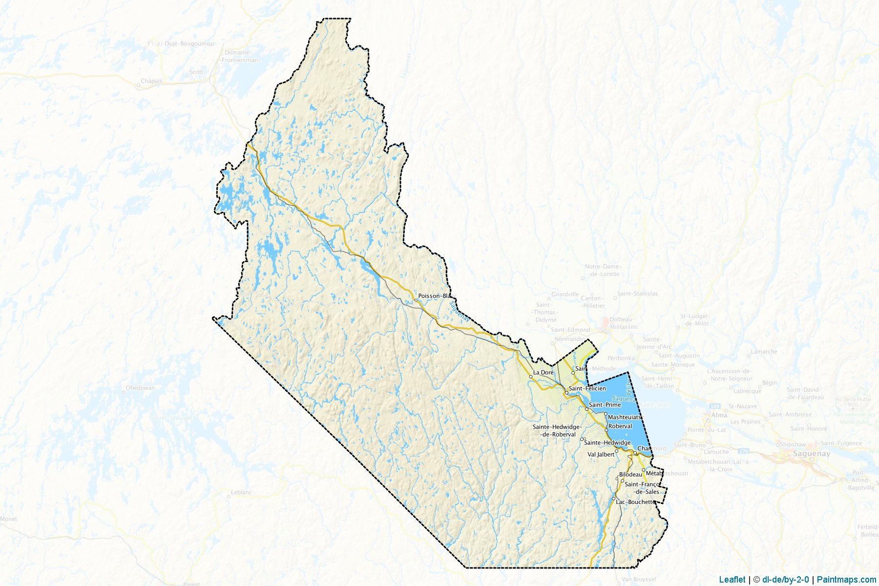 Le Domaine-du-Roy (Québec) Haritası Örnekleri-1