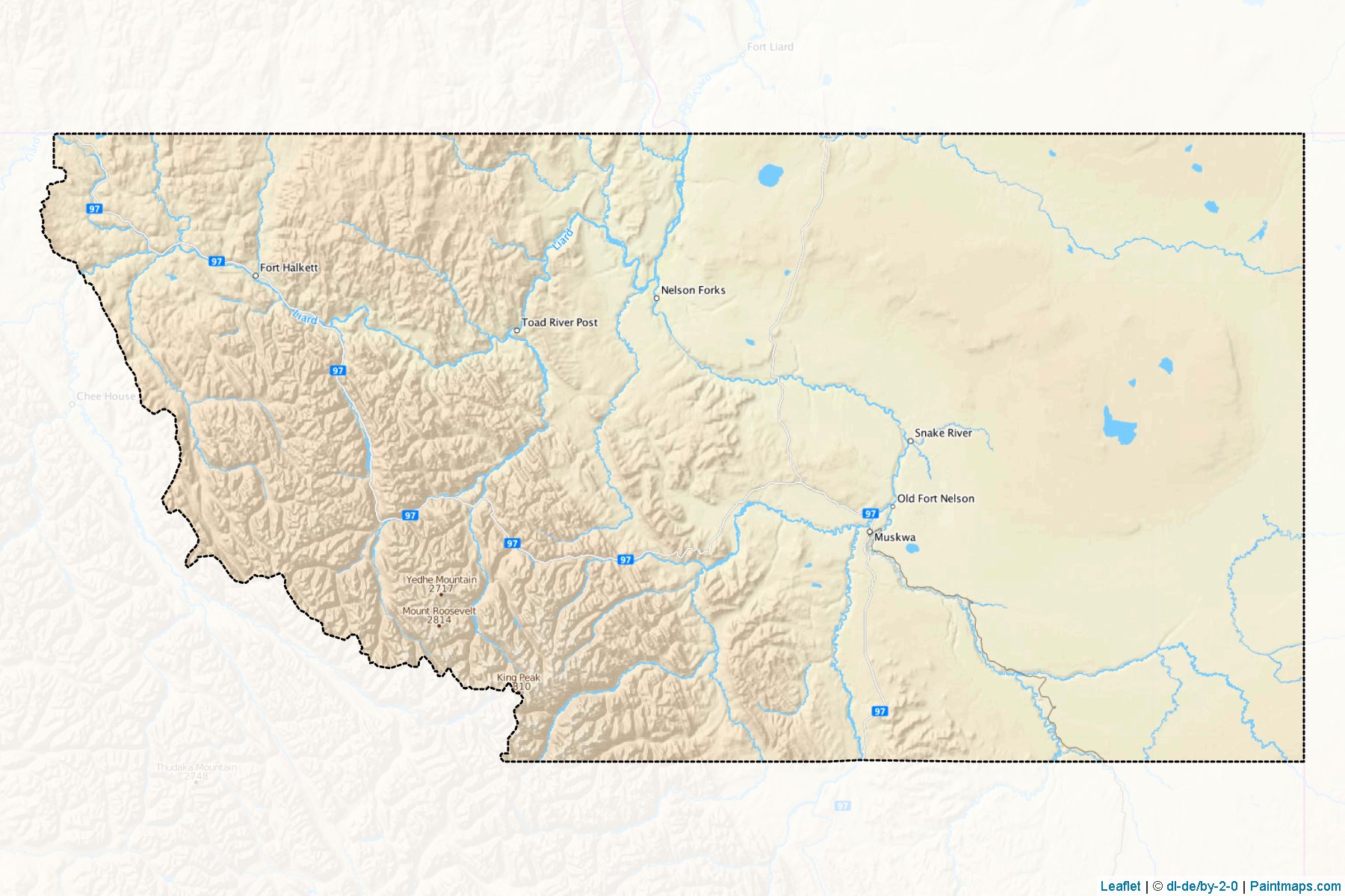 Muestras de recorte de mapas Northern Rockies (British Columbia)-1