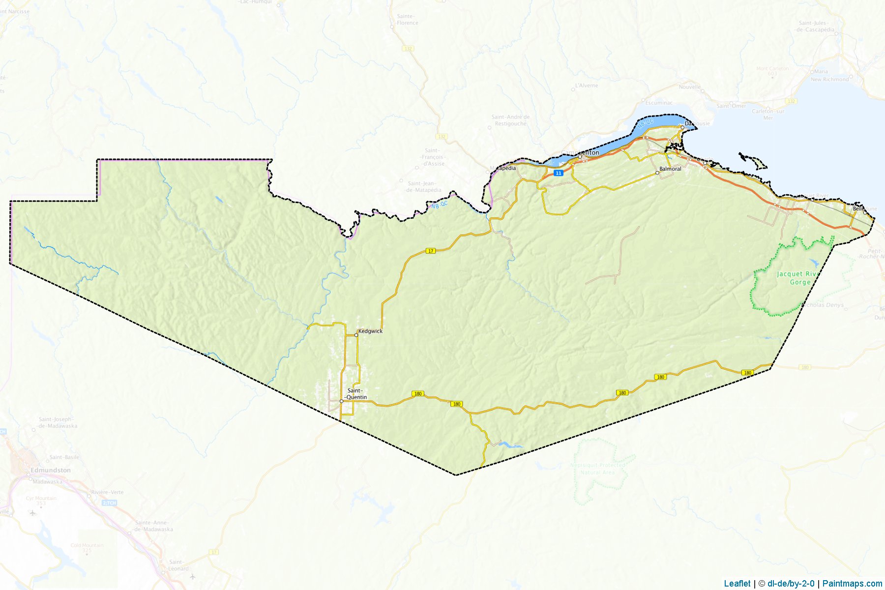 Restigouche (New Brunswick) Map Cropping Samples-1