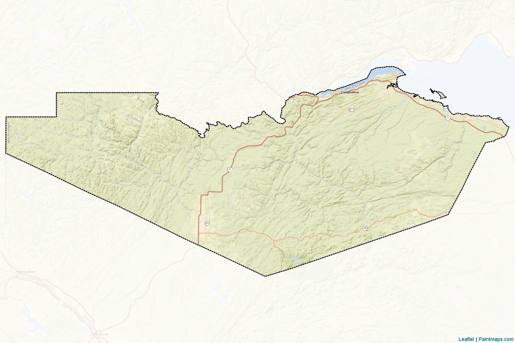 Restigouche (New Brunswick) Map Cropping Samples-2