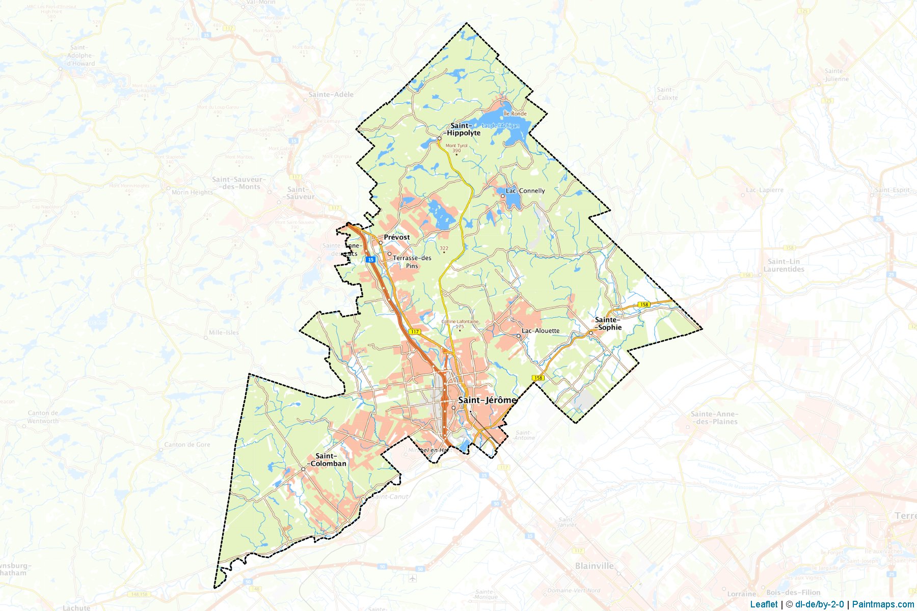 La Riviere-du-Nord (Quebec) Map Cropping Samples-1