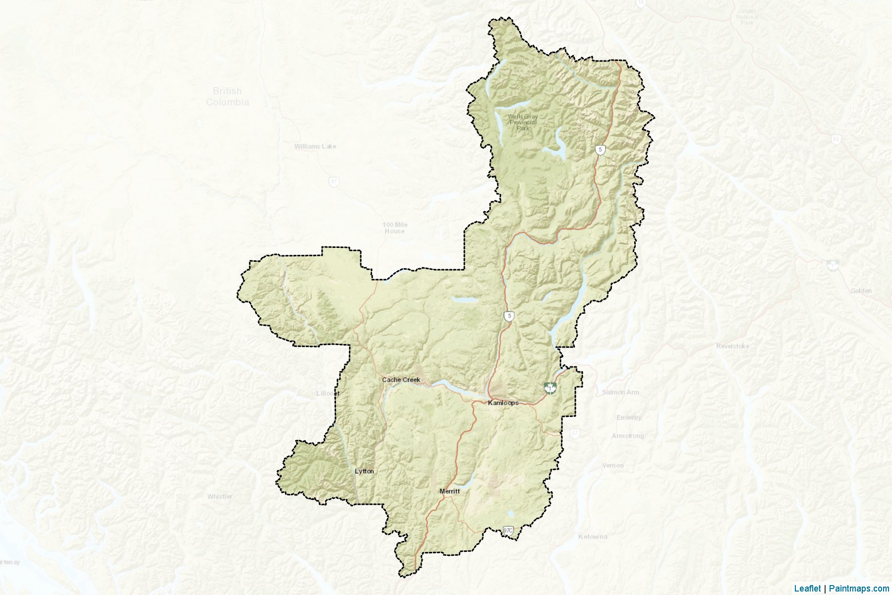 Thompson-Nicola (British Columbia) Map Cropping Samples-2