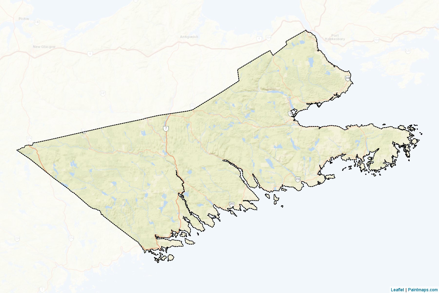 Guysborough (Nova Scotia) Map Cropping Samples-2