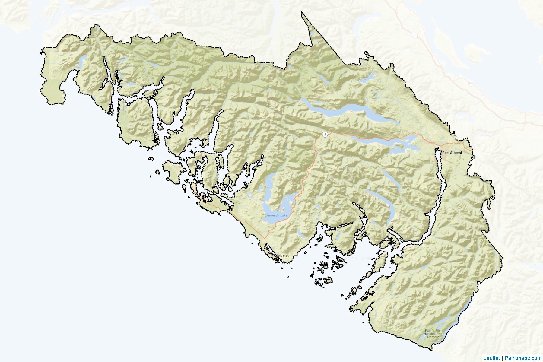 Alberni-Clayoquot (British Columbia) Map Cropping Samples-2