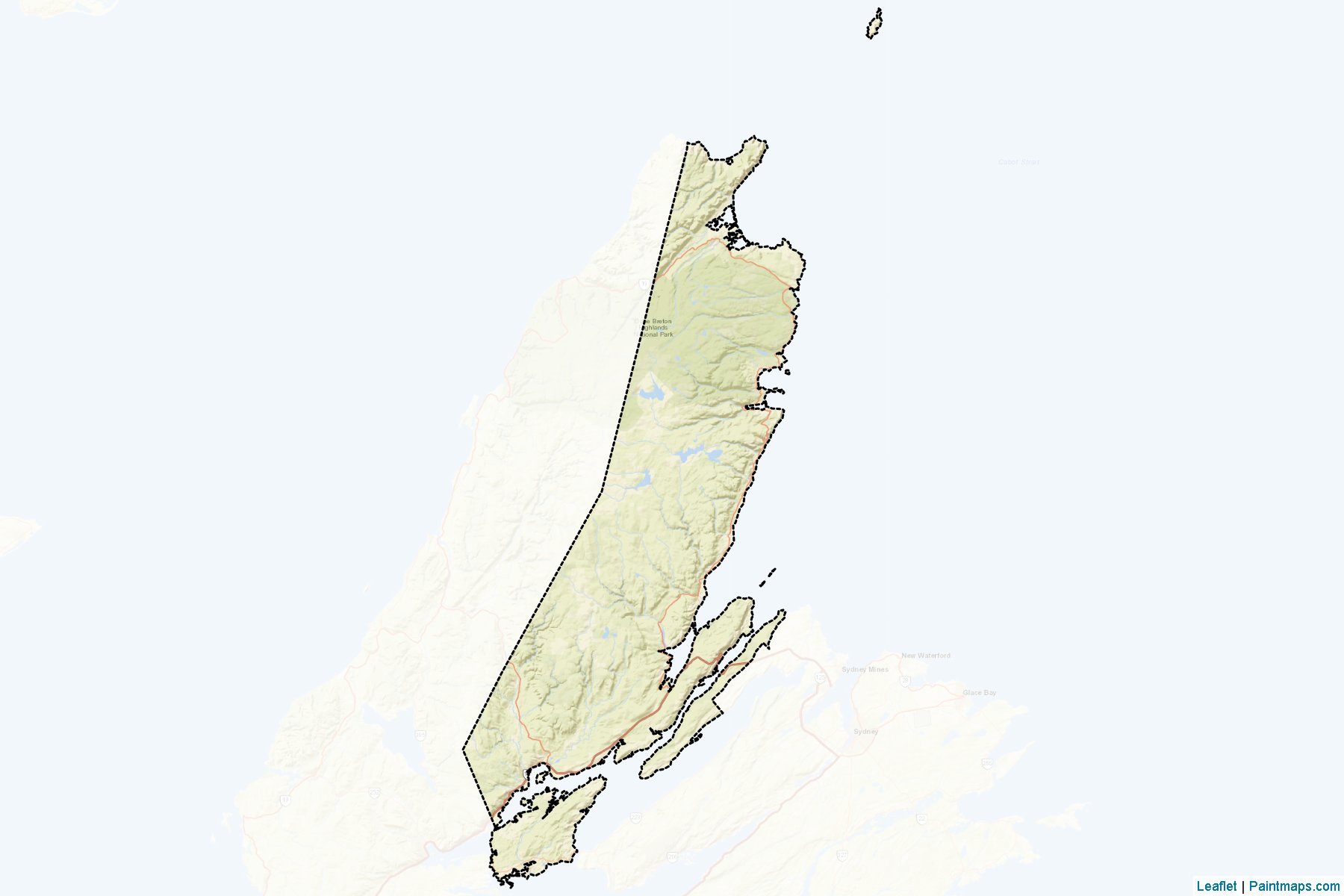 Muestras de recorte de mapas Victoria (Nova Scotia)-2