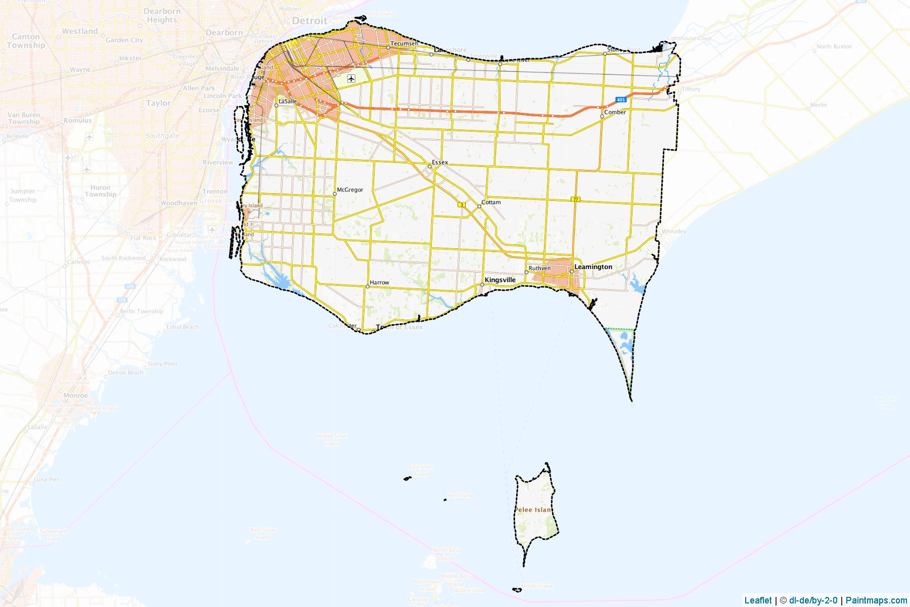 Essex (Ontario) Haritası Örnekleri-1