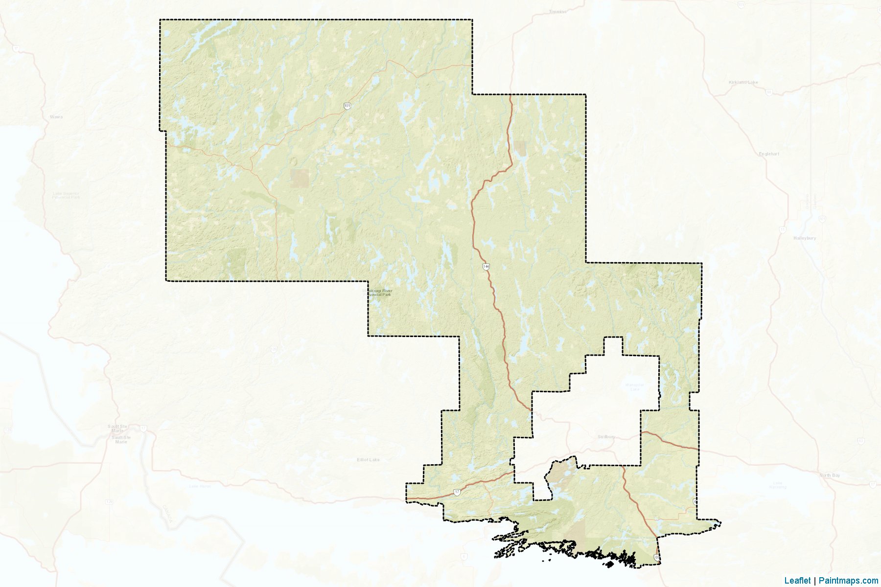 Sudbury (Ontario) Map Cropping Samples-2