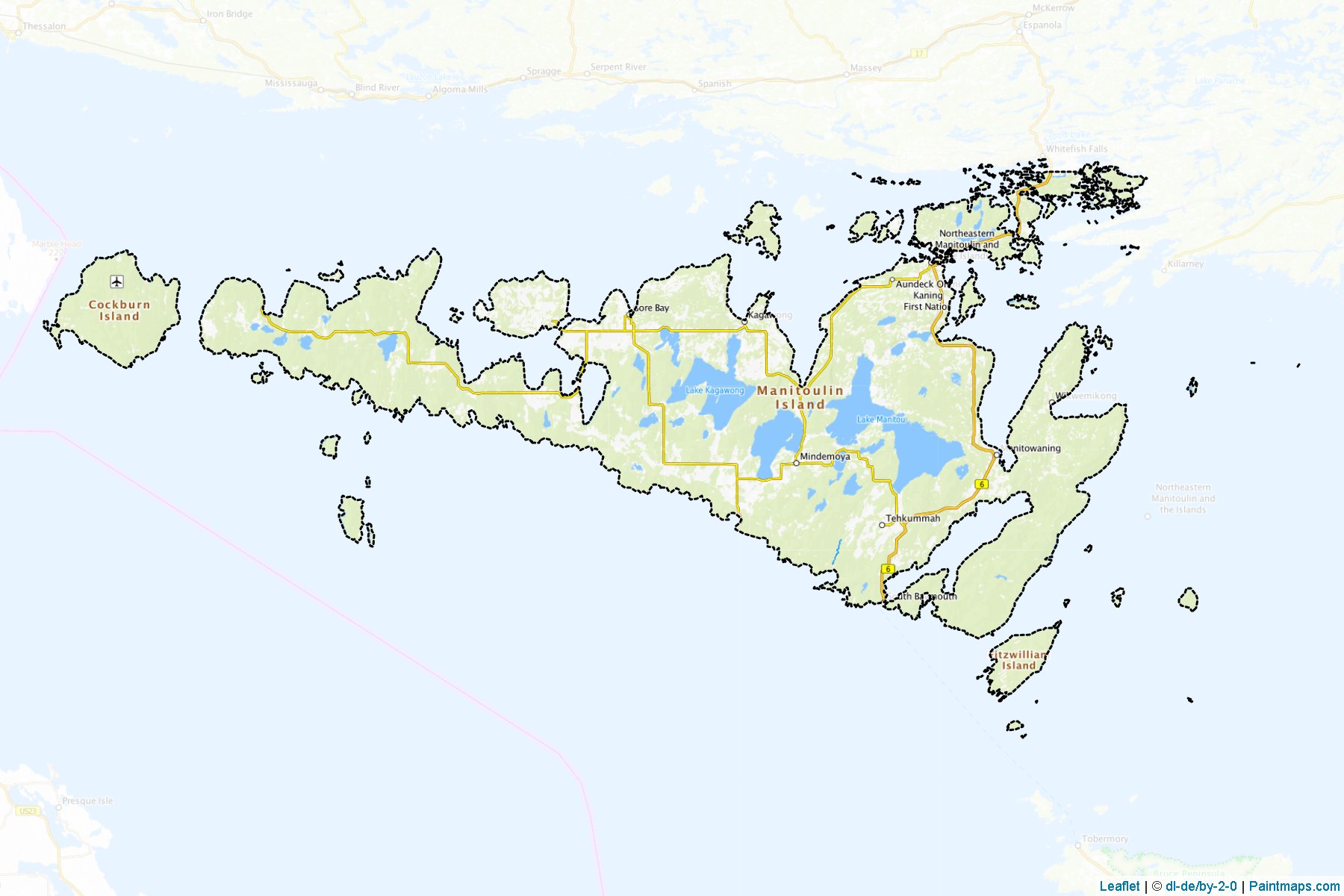 Manitoulin (Ontario) Map Cropping Samples-1