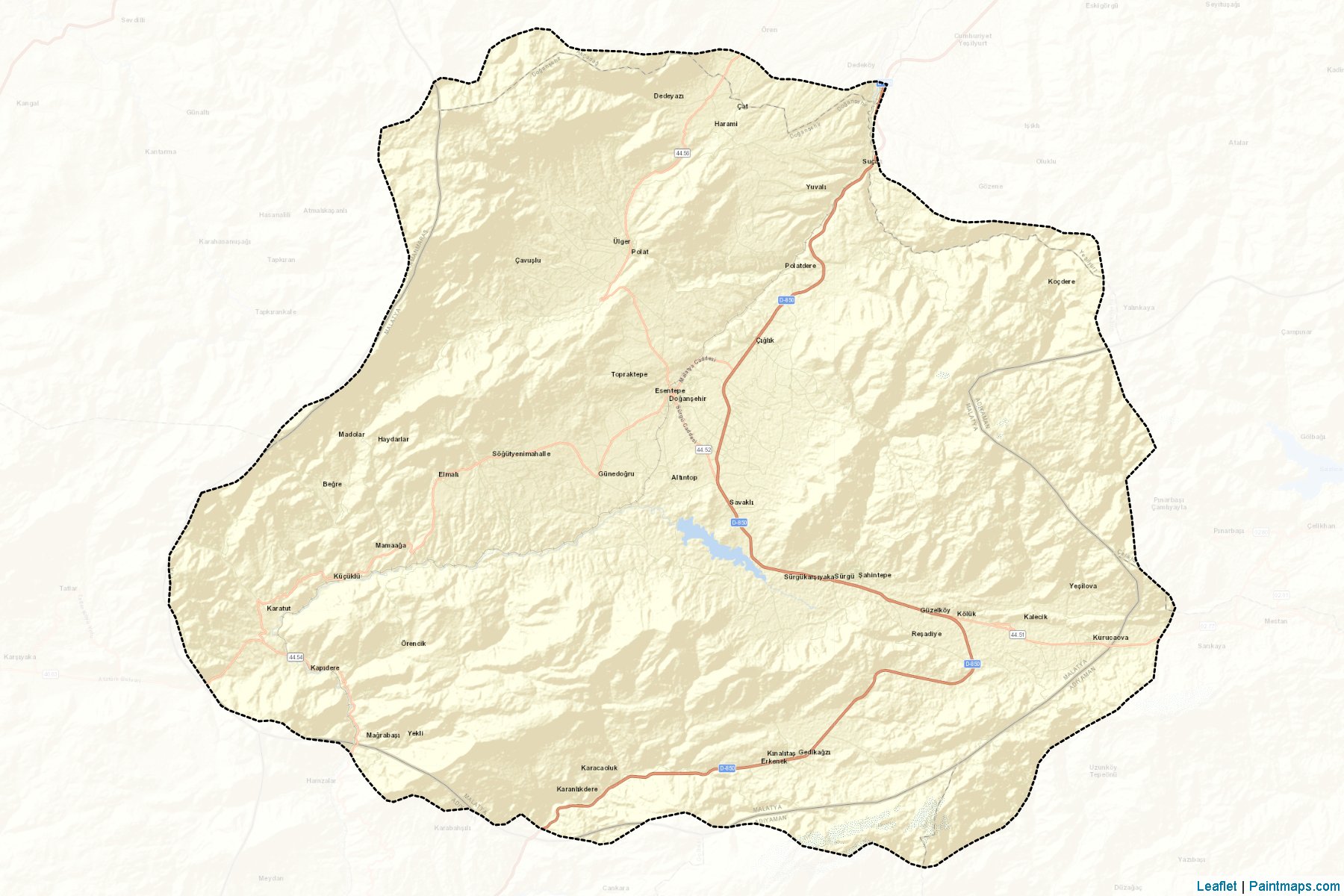 Doğanşehir (Malatya) Haritası Örnekleri-2