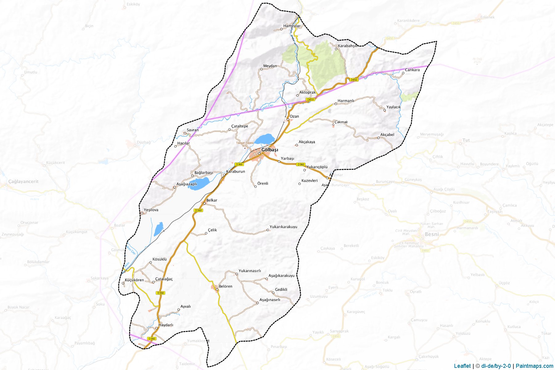 Muestras de recorte de mapas Gölbaşı (Adiyaman)-1