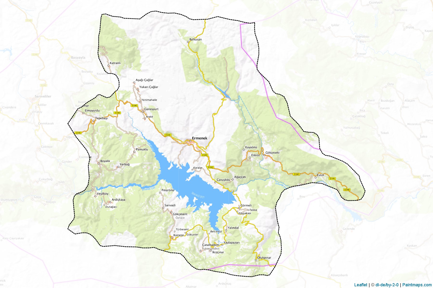 Muestras de recorte de mapas Ermenek (Karaman)-1