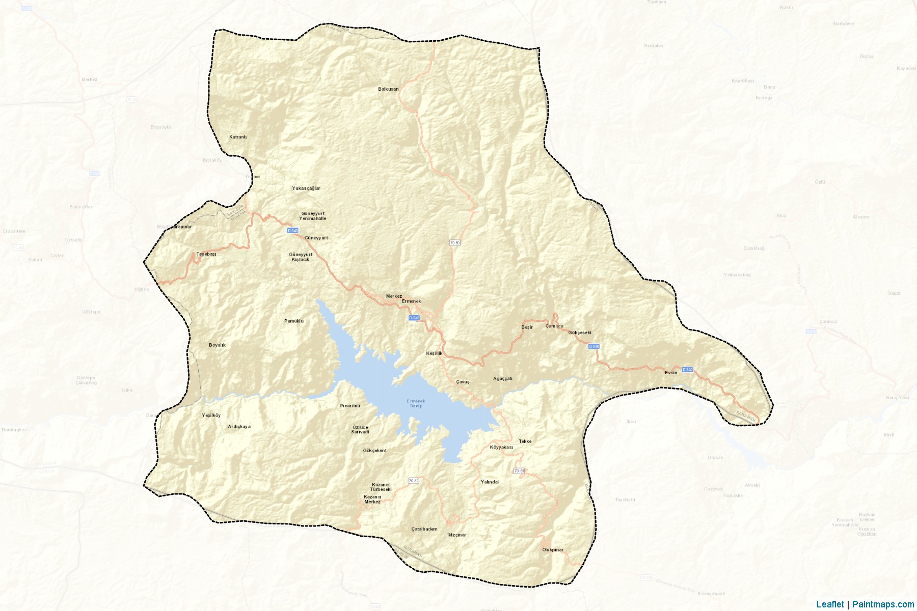 Muestras de recorte de mapas Ermenek (Karaman)-2