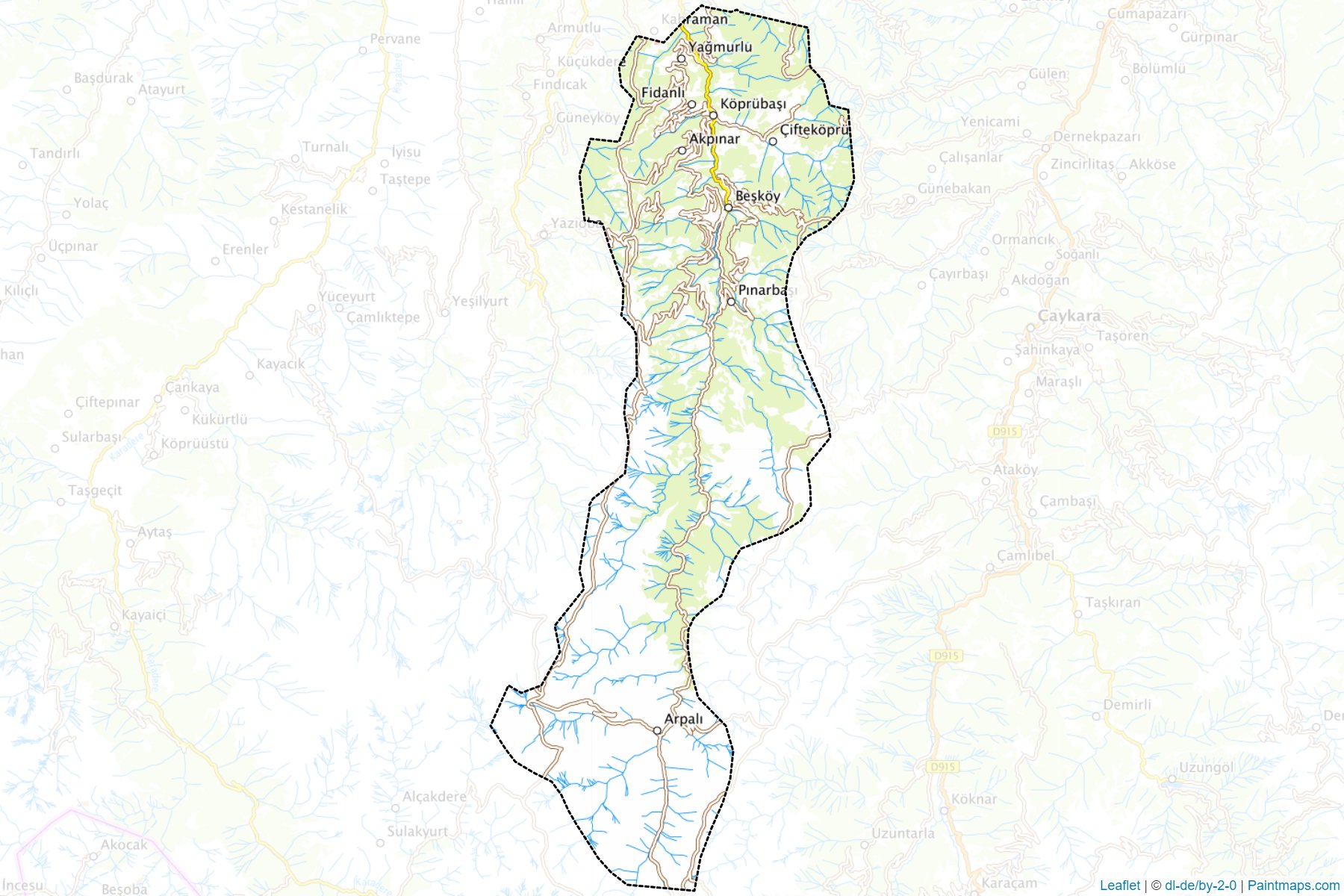 Muestras de recorte de mapas Köprübaşı (Trabzon)-1