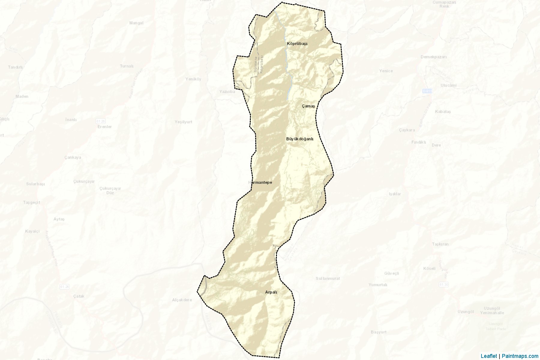 Muestras de recorte de mapas Köprübaşı (Trabzon)-2