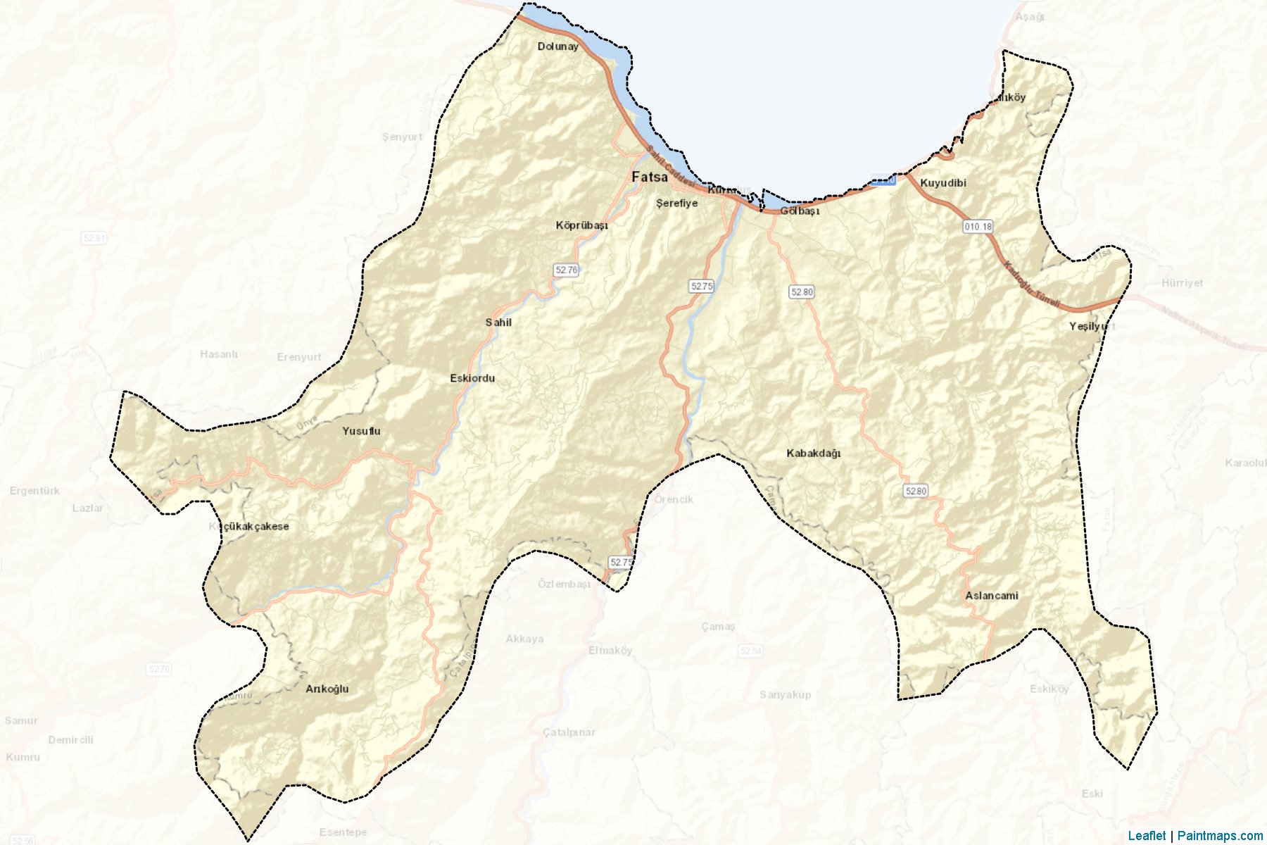 Muestras de recorte de mapas Fatsa (Ordu)-2