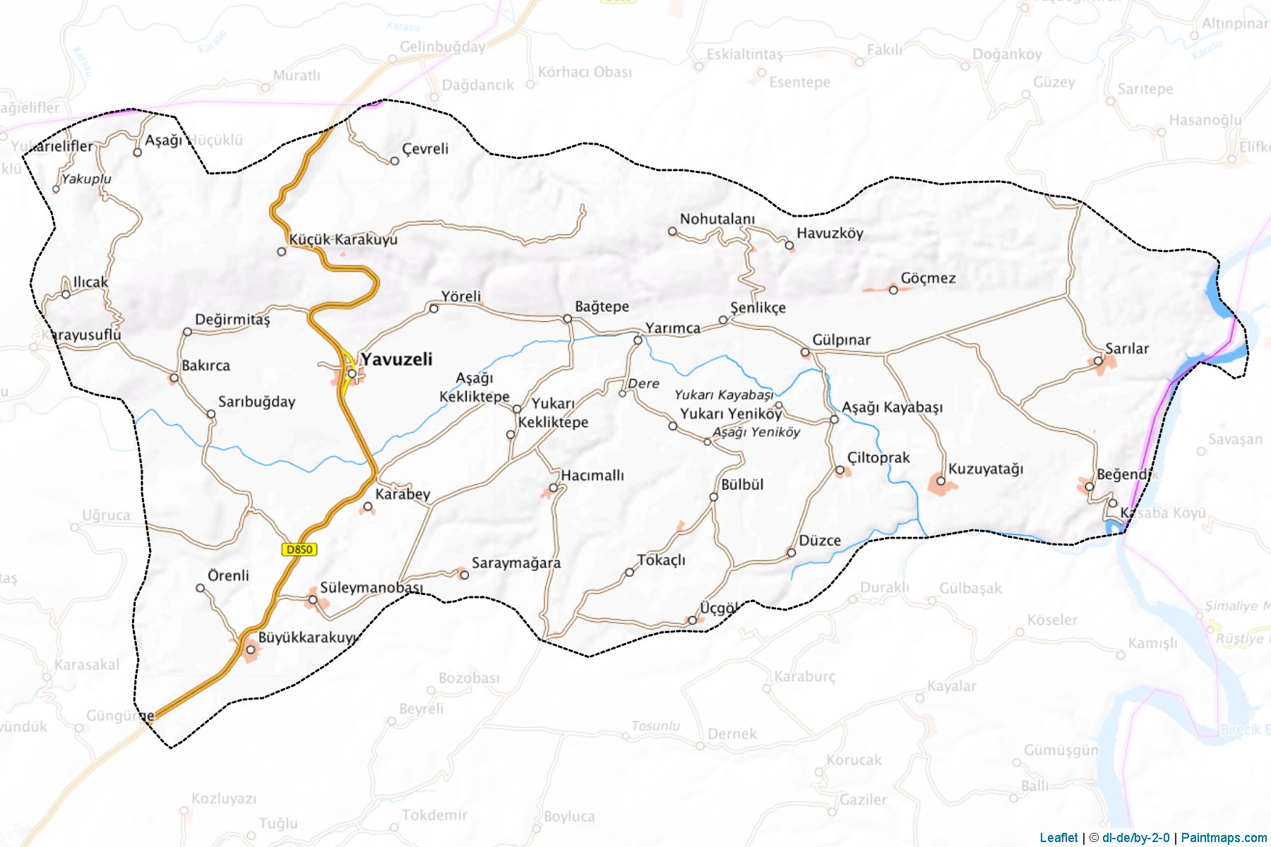 Muestras de recorte de mapas Yavuzeli (Gaziantep)-1