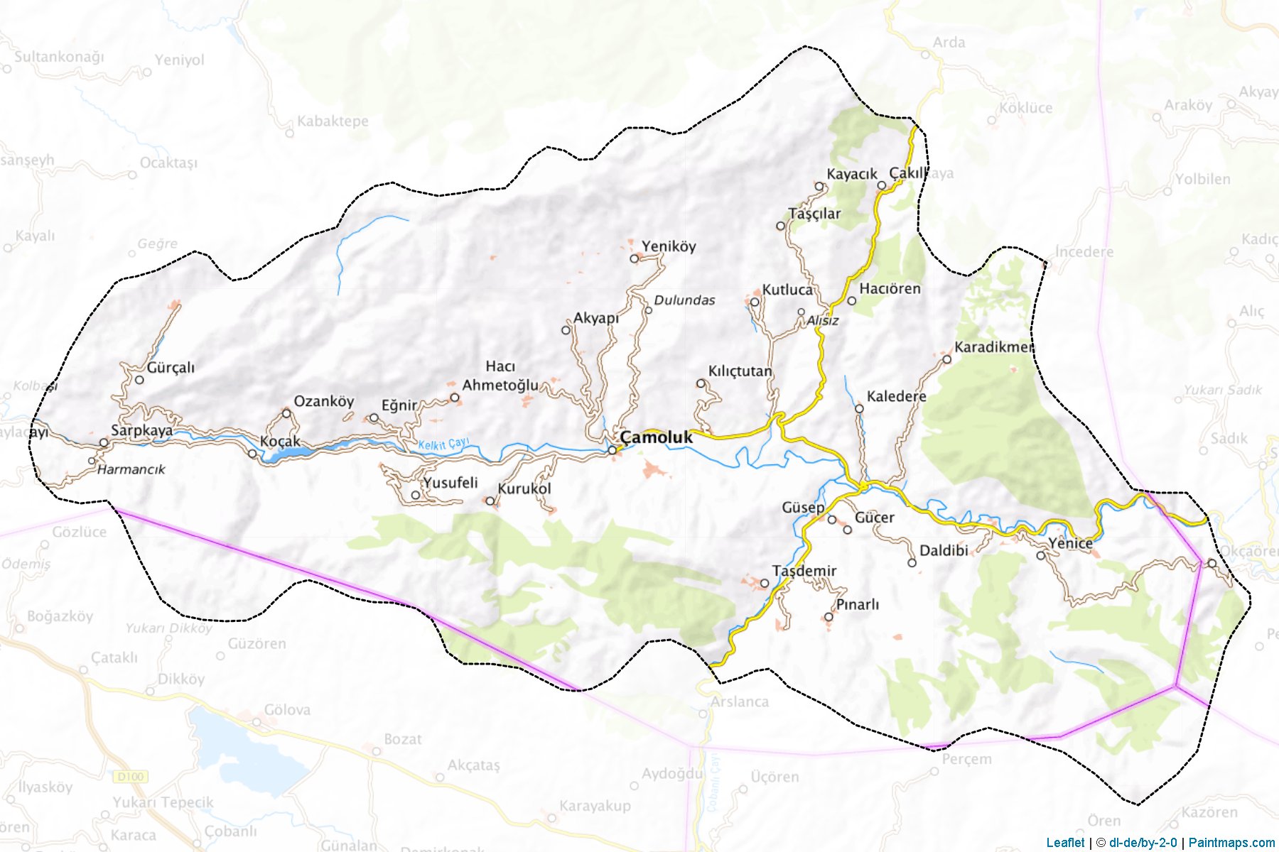 Çamoluk (Giresun) Map Cropping Samples-1