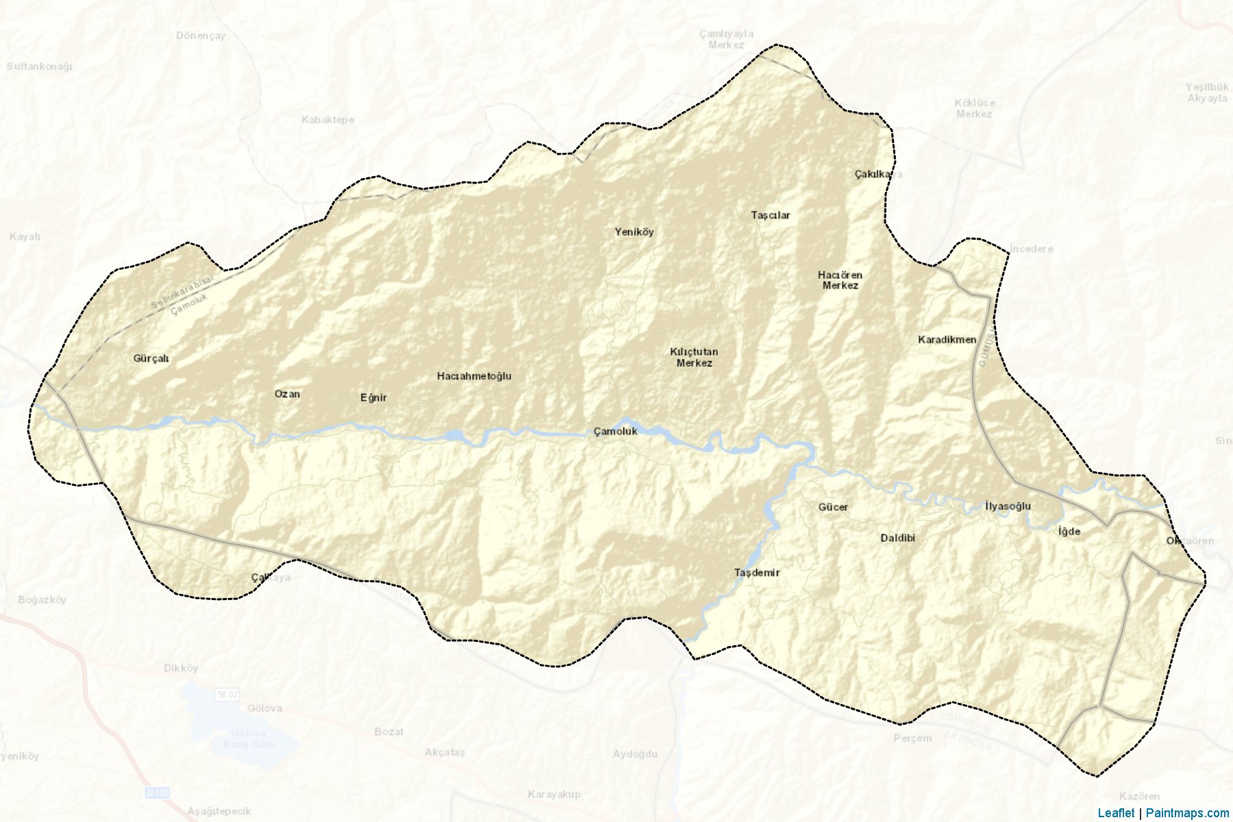 Muestras de recorte de mapas Çamoluk (Giresun)-2