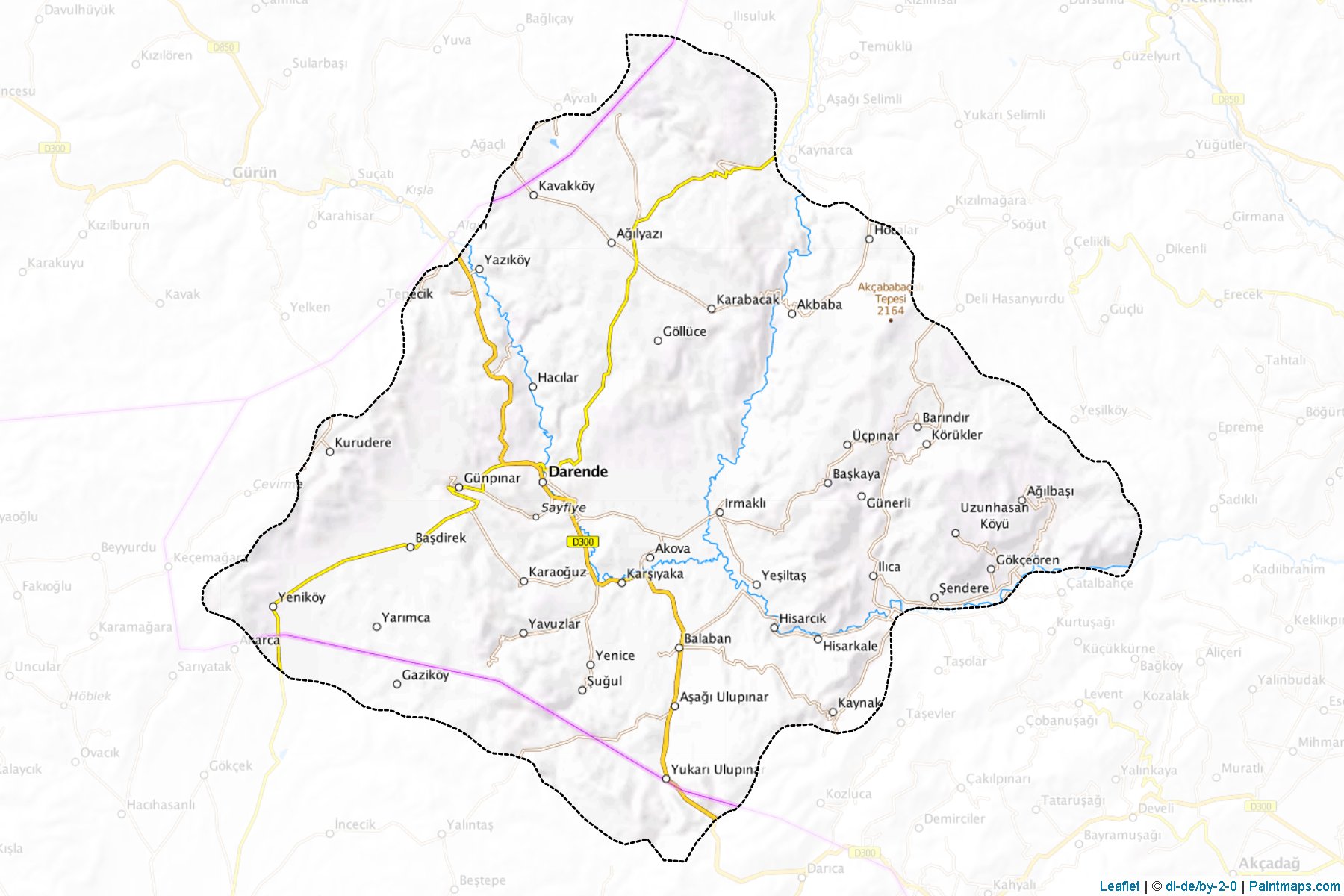 Darende (Malatya) Haritası Örnekleri-1