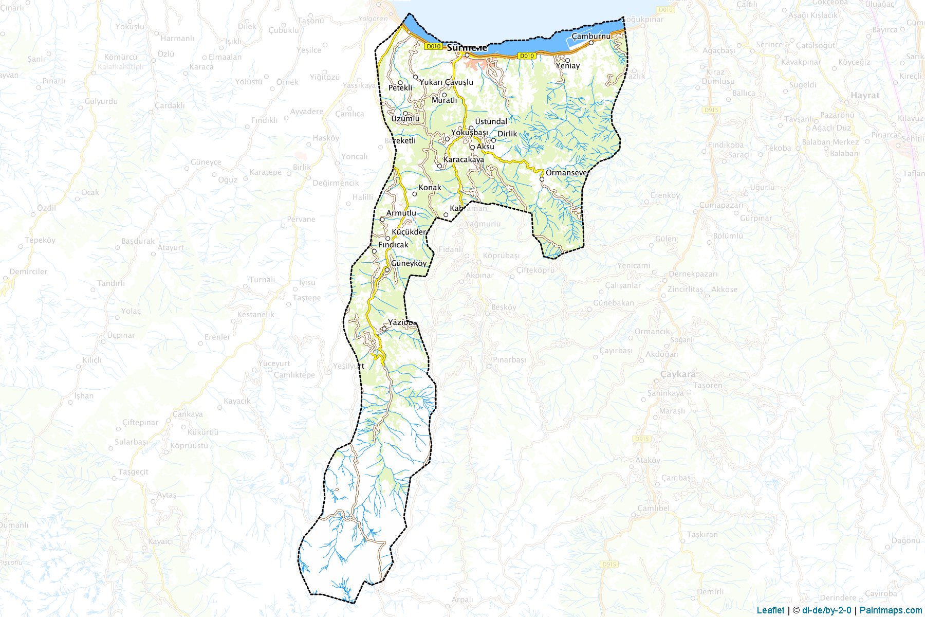 Sürmene (Trabzon) Map Cropping Samples-1