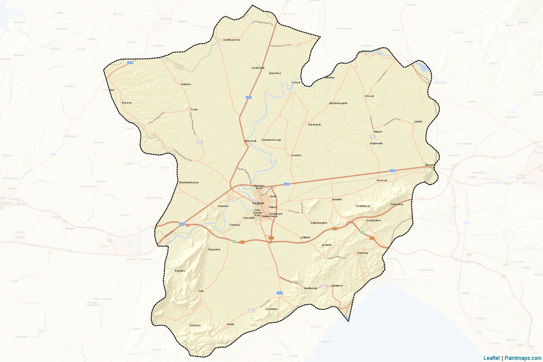 Muestras de recorte de mapas Ceyhan (Adana)-2