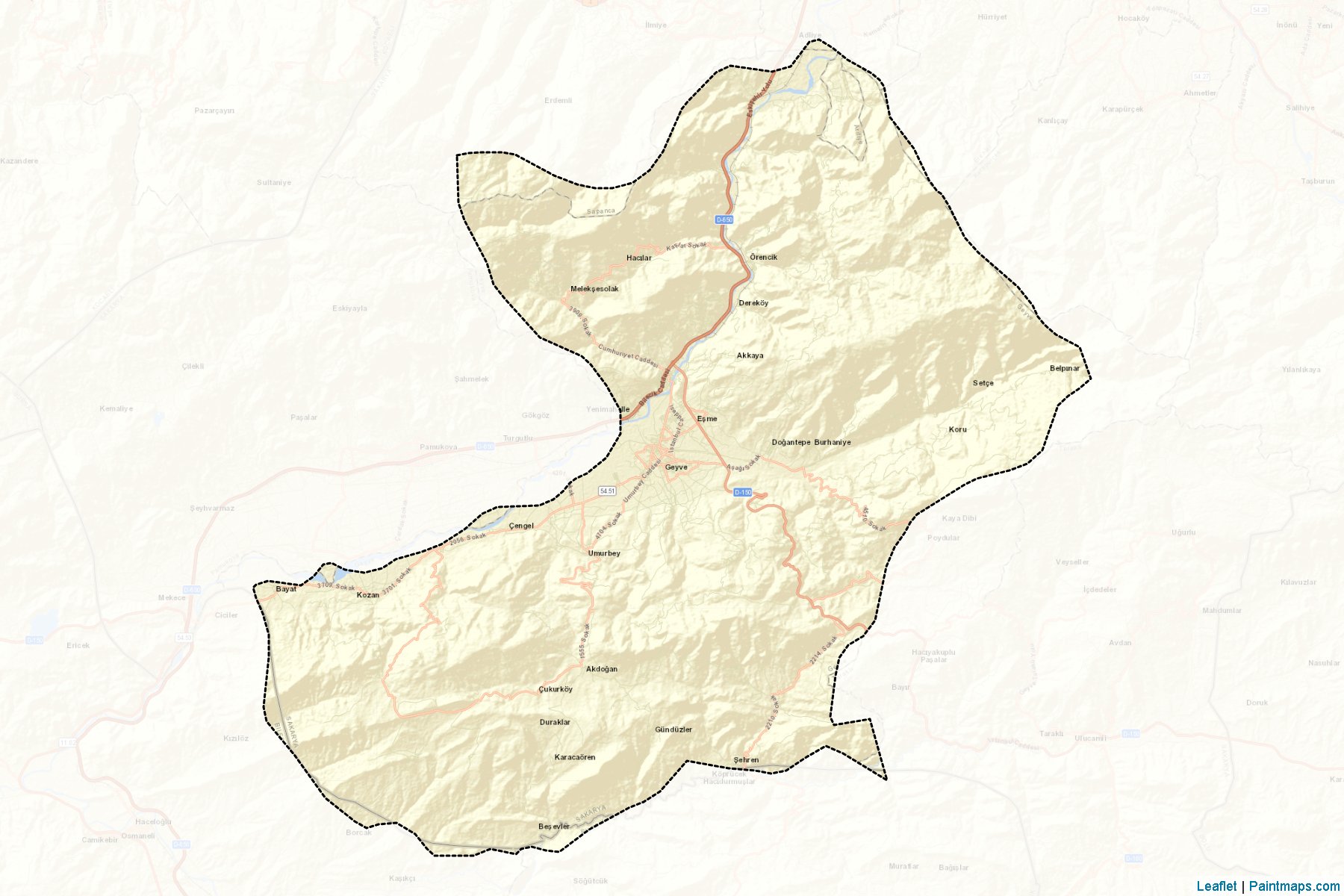 Geyve (Sakarya) Map Cropping Samples-2