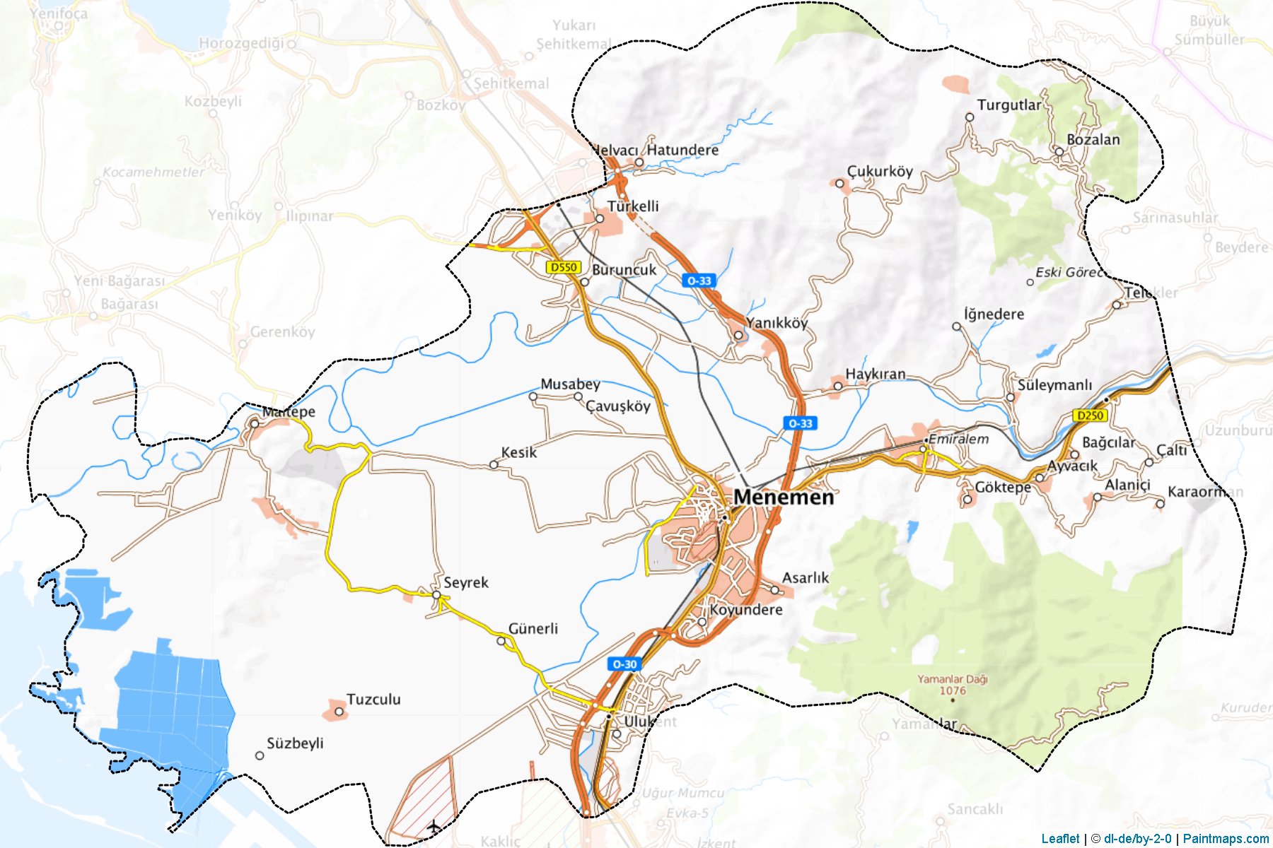 Menemen (İzmir) Haritası Örnekleri-1