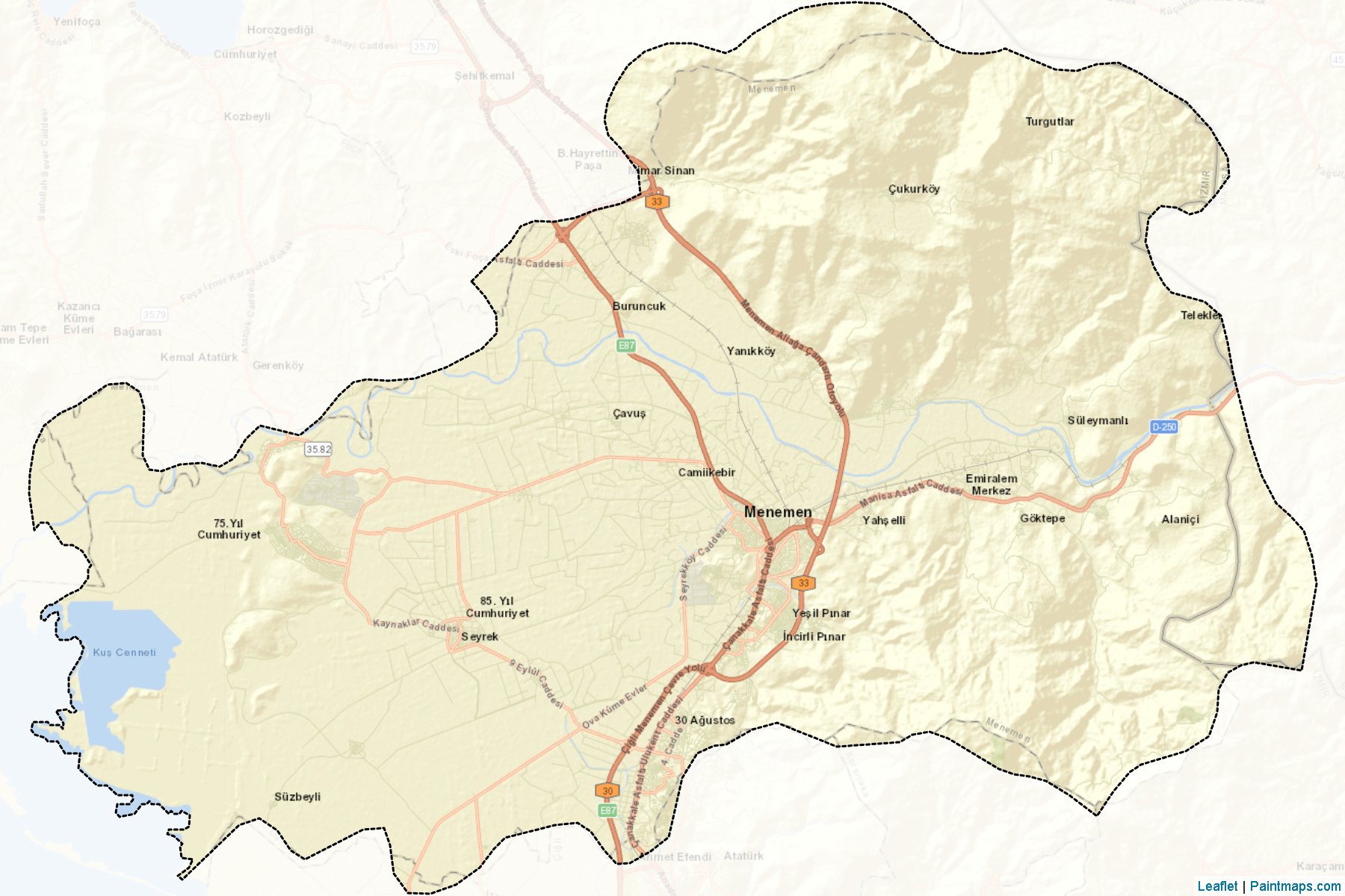 Menemen (İzmir) Haritası Örnekleri-2